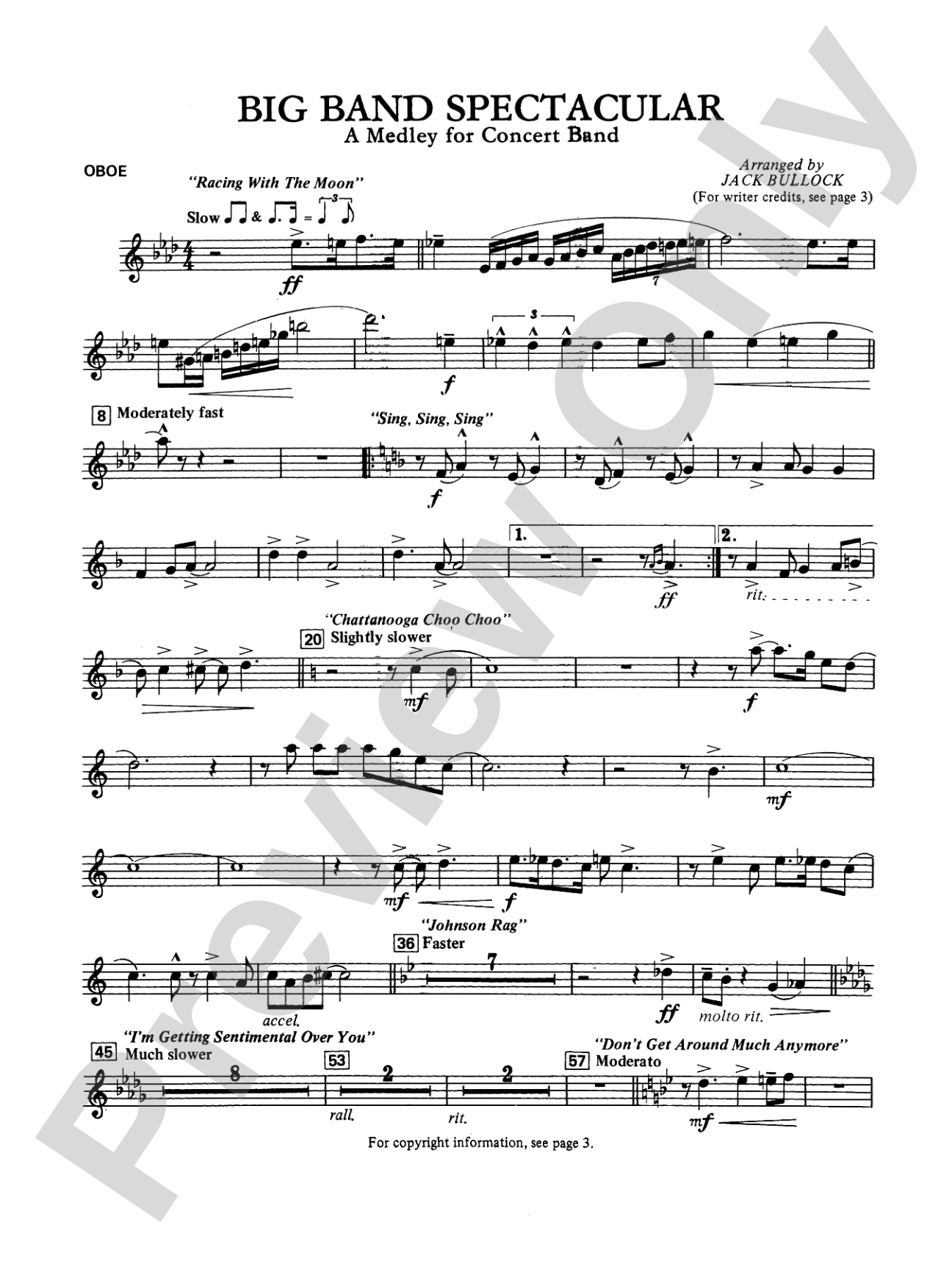 Big Band Spectacular: Oboe