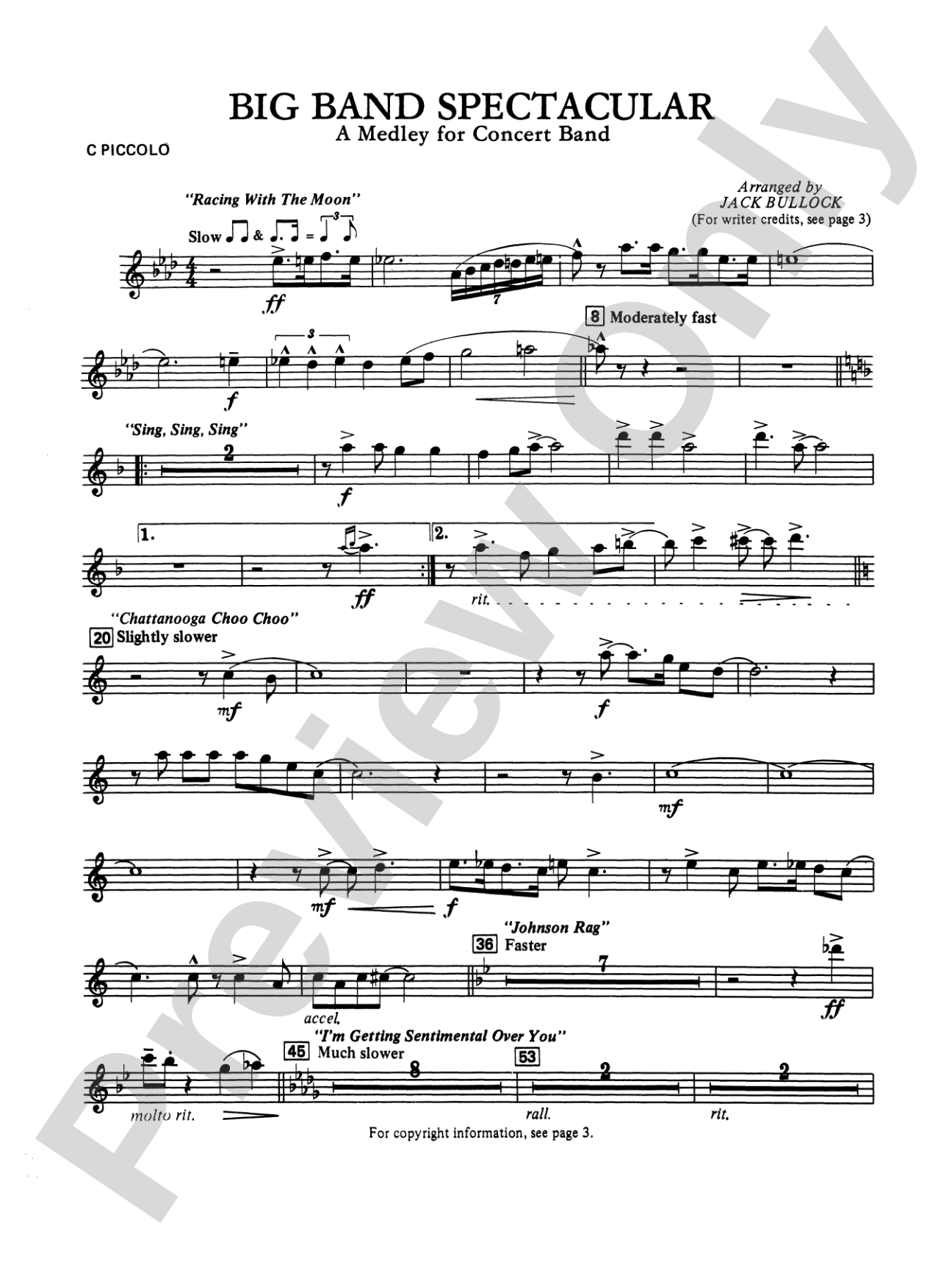 Big Band Spectacular: Piccolo