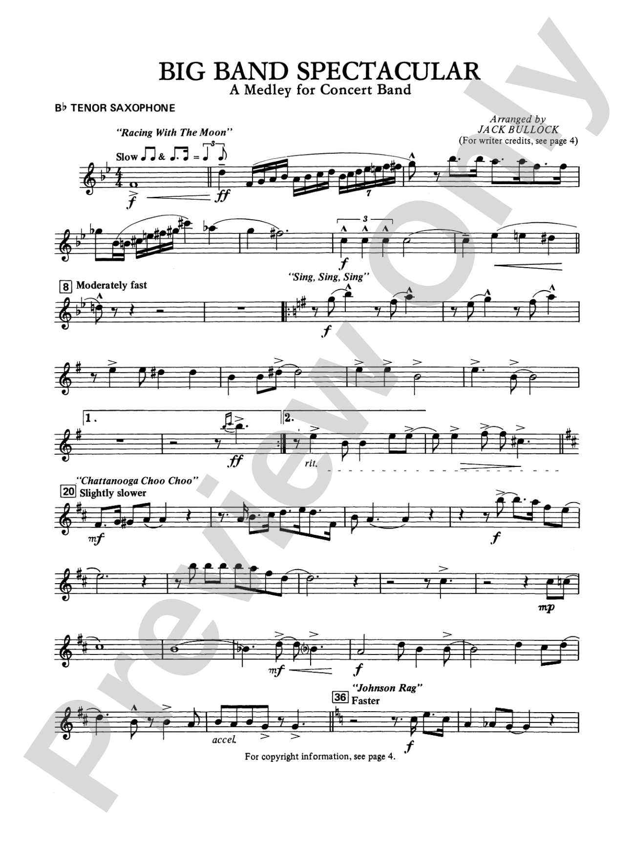 Big Band Spectacular: B-flat Tenor Saxophone