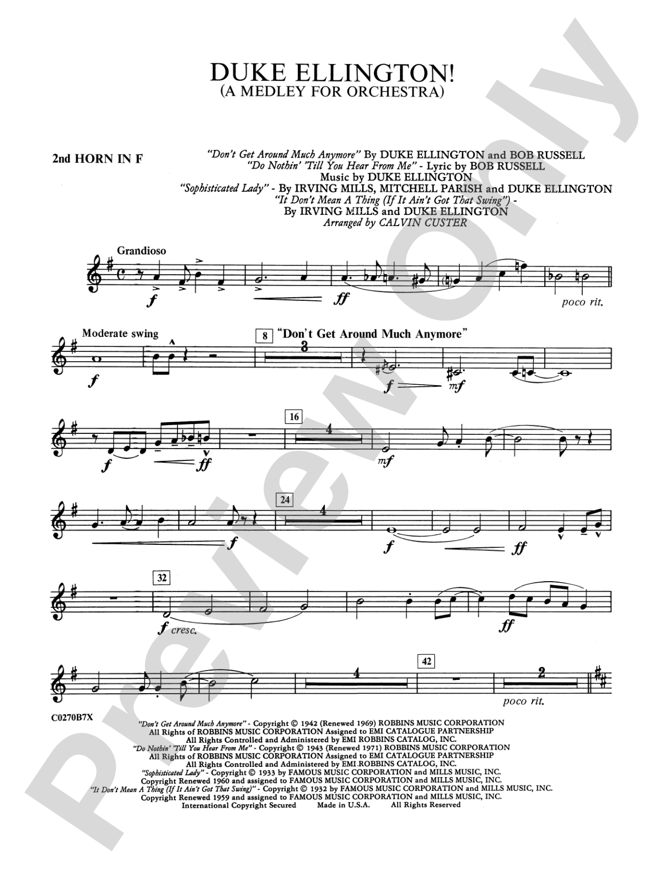 Duke Ellington: 2nd F Horn
