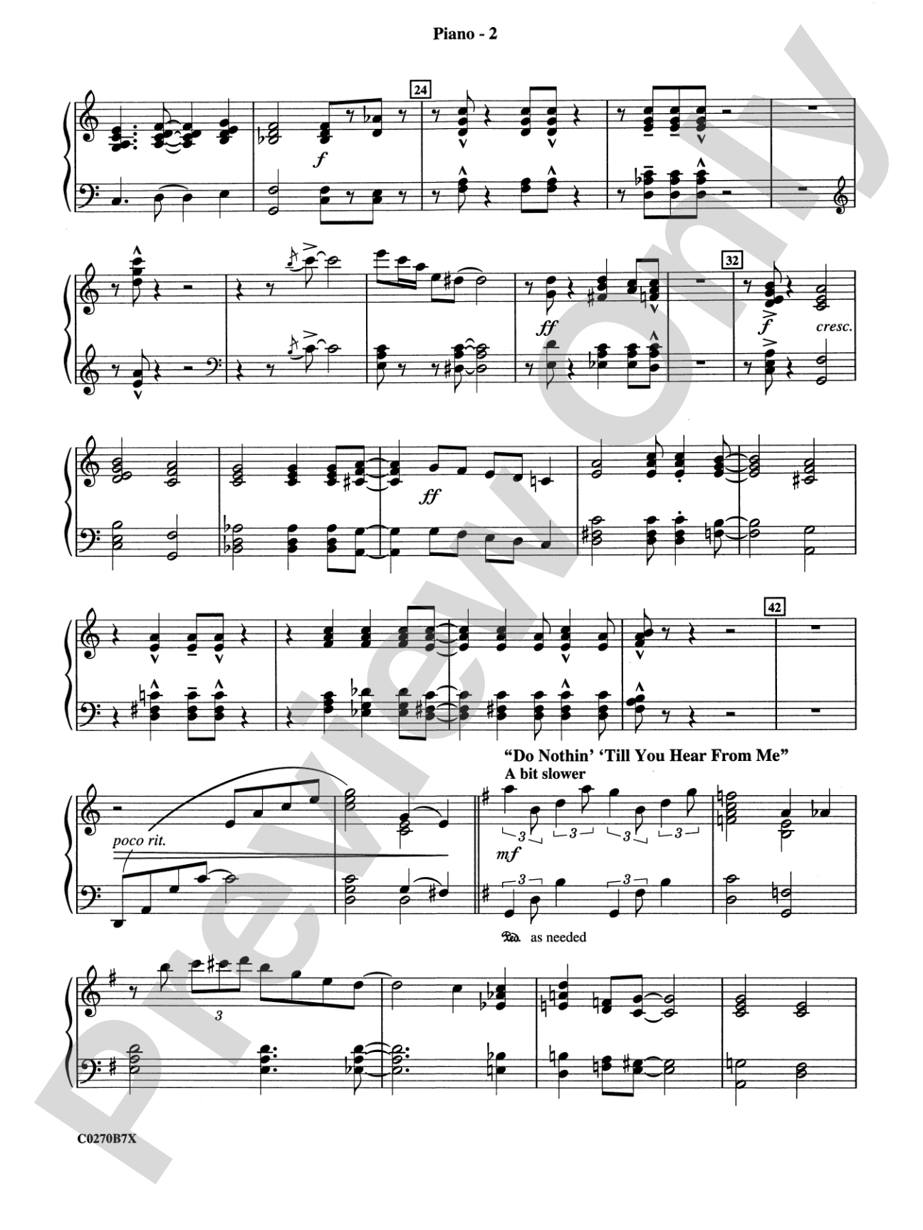 Duke Ellington: Piano Accompaniment