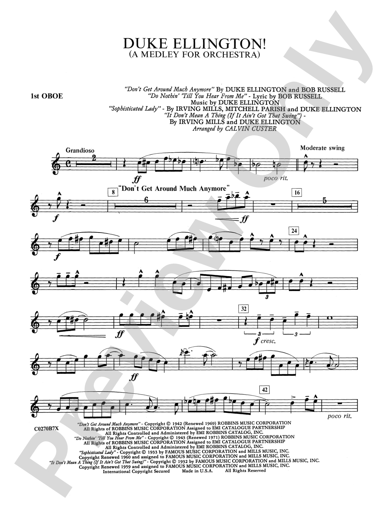 Duke Ellington: Oboe