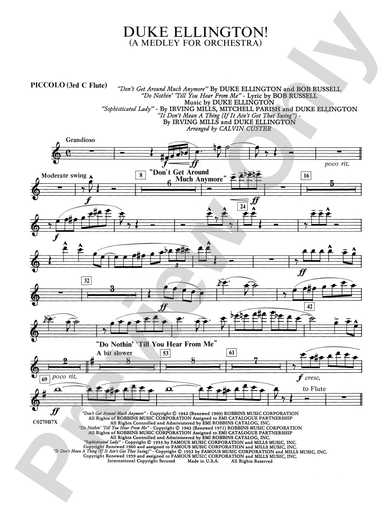 Duke Ellington: Piccolo