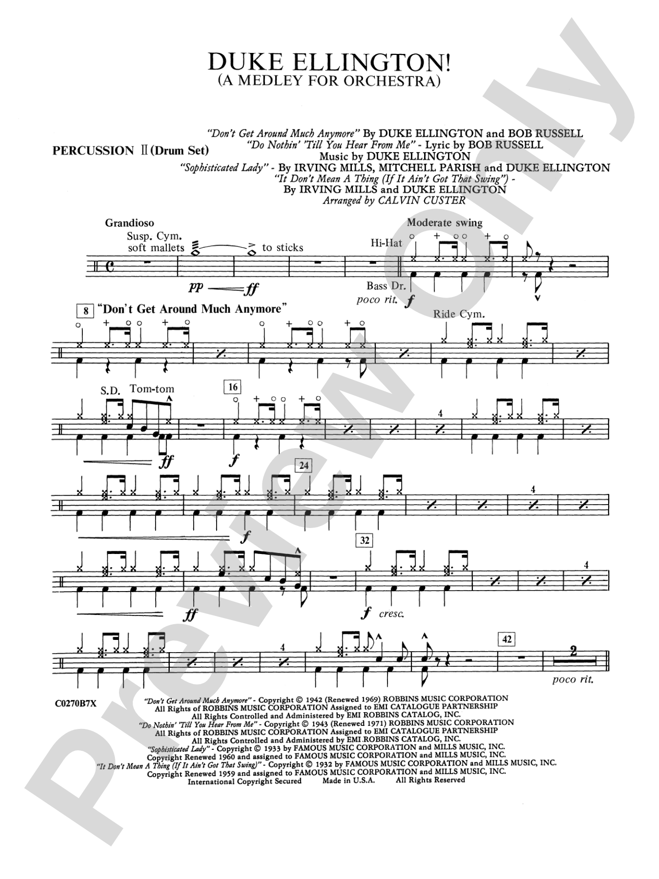 Duke Ellington: 2nd Percussion