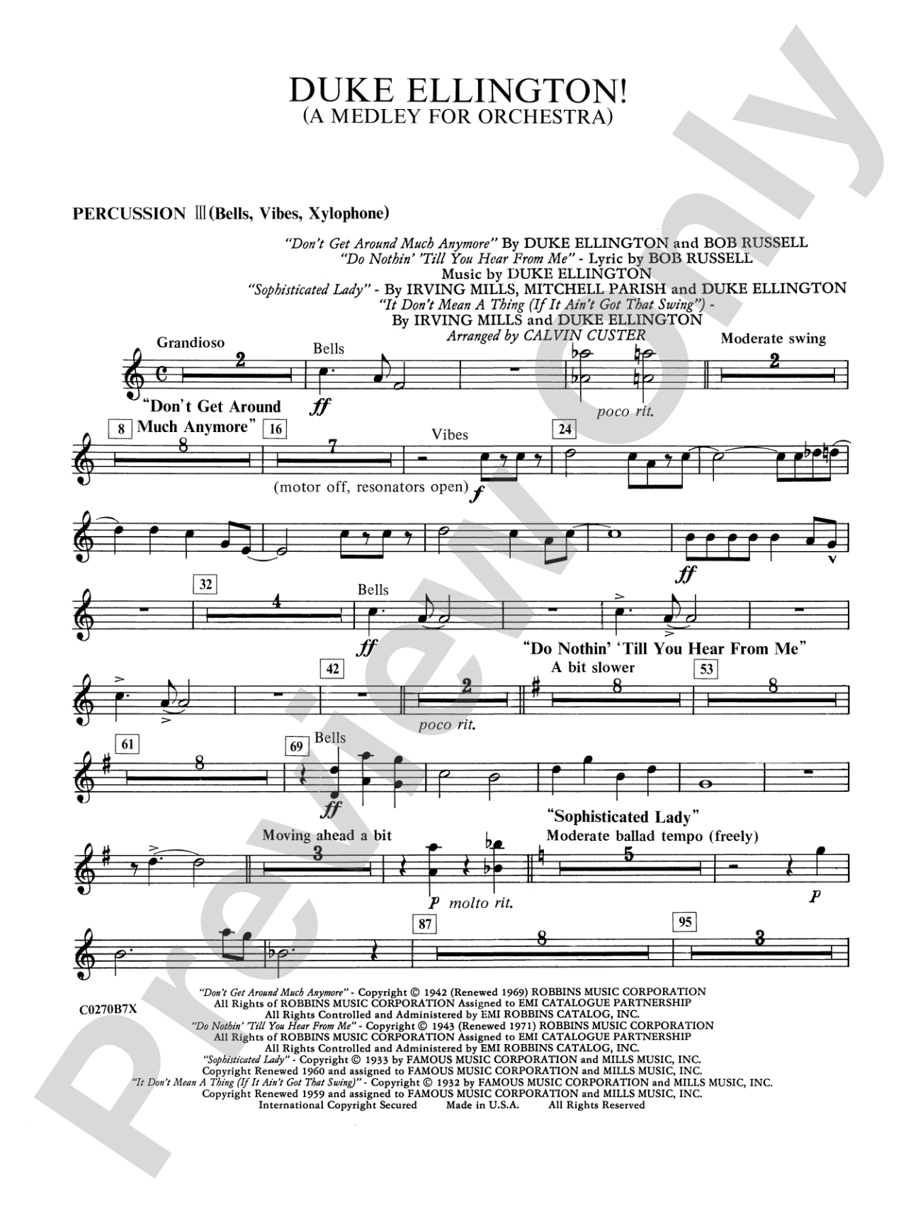 Duke Ellington: 3rd Percussion