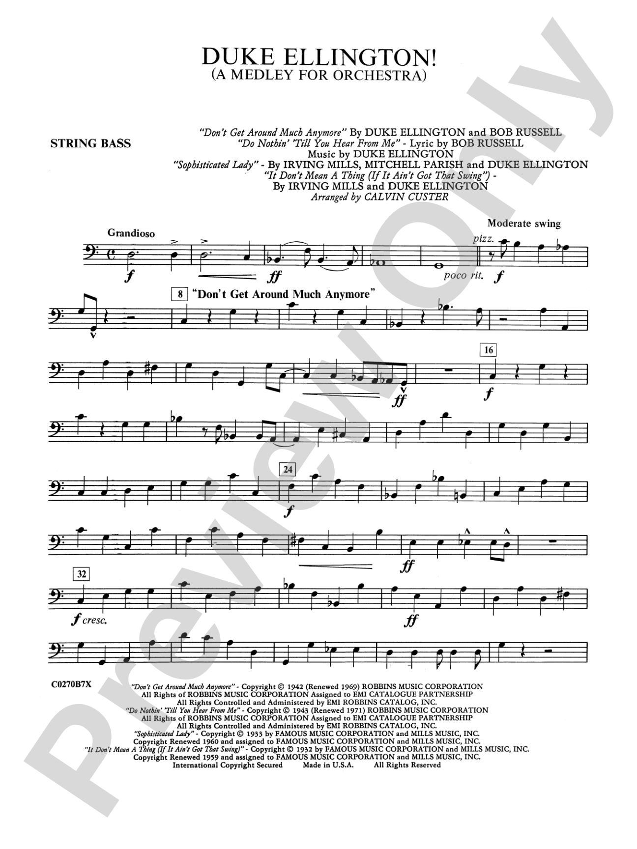 Duke Ellington: String Bass