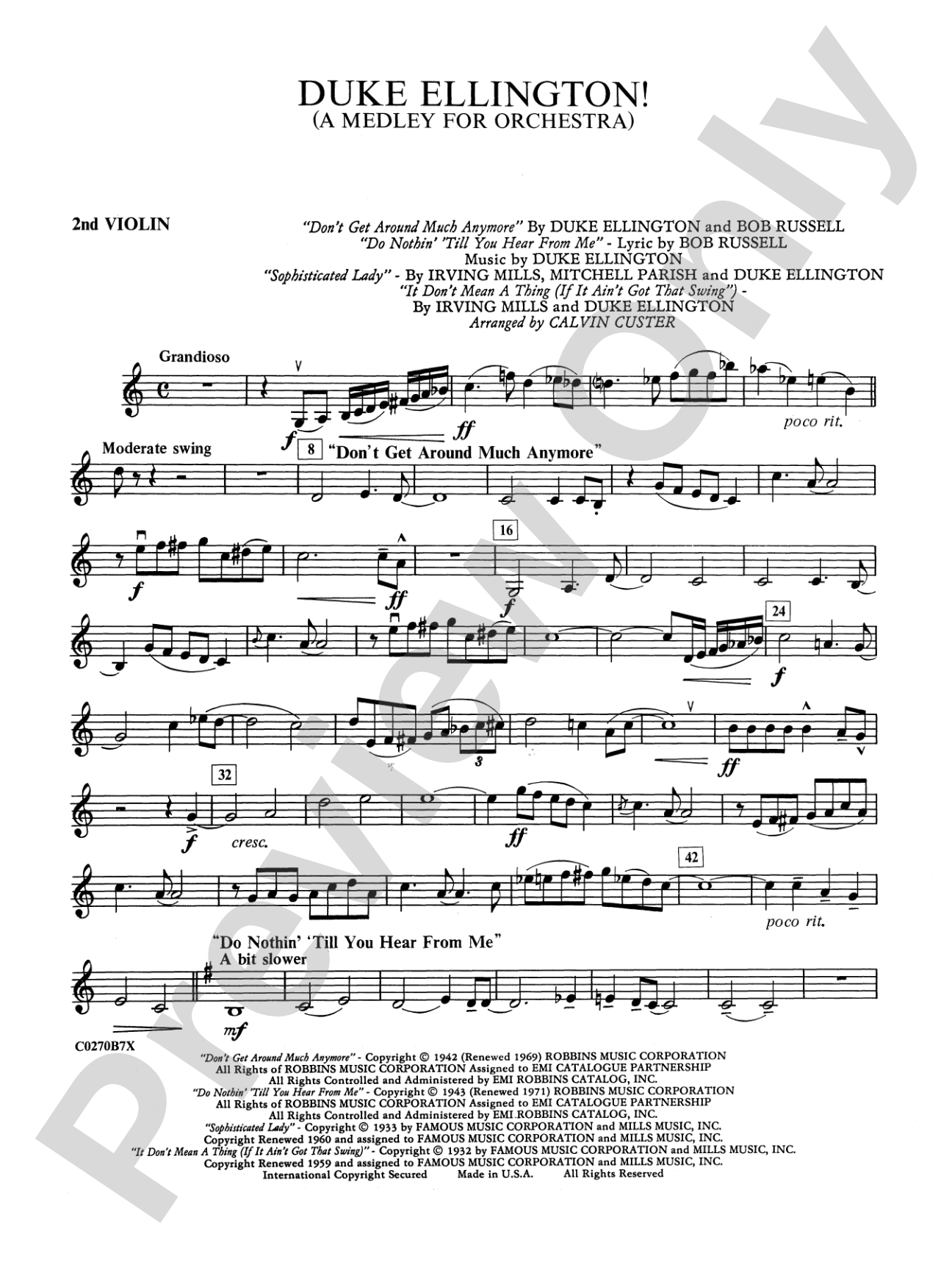Duke Ellington: 2nd Violin