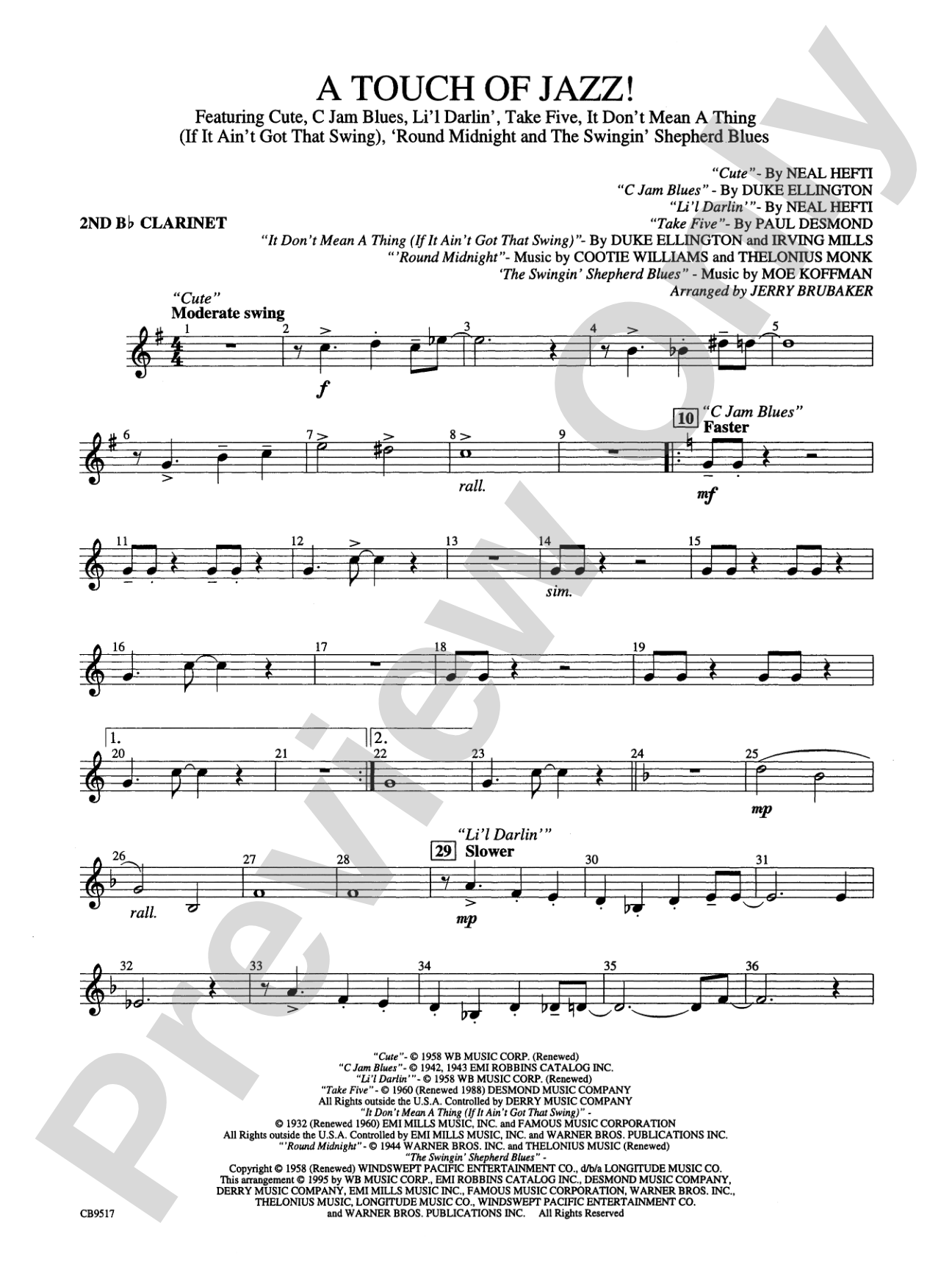 A Touch of Jazz!: 2nd B-flat Clarinet