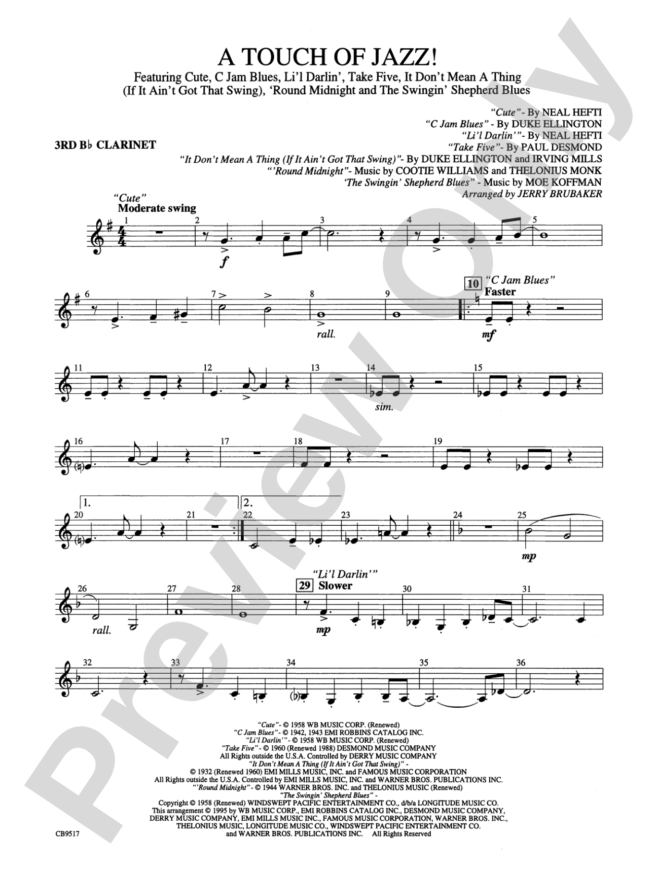 A Touch of Jazz!: 3rd B-flat Clarinet