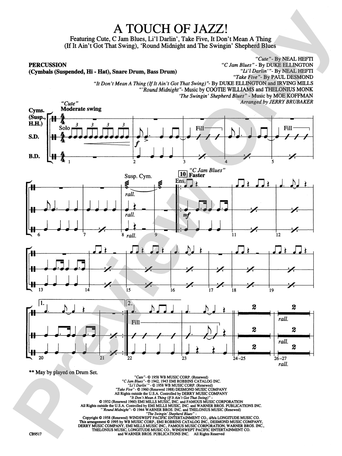 A Touch of Jazz!: 1st Percussion
