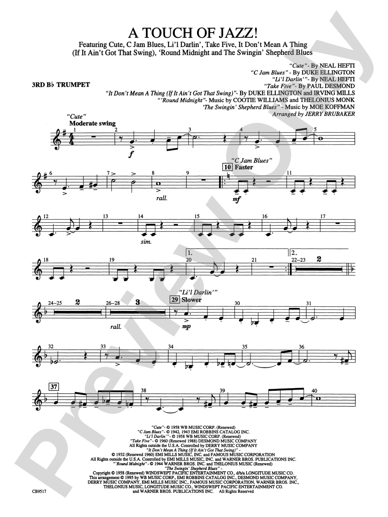 A Touch of Jazz!: 3rd B-flat Trumpet