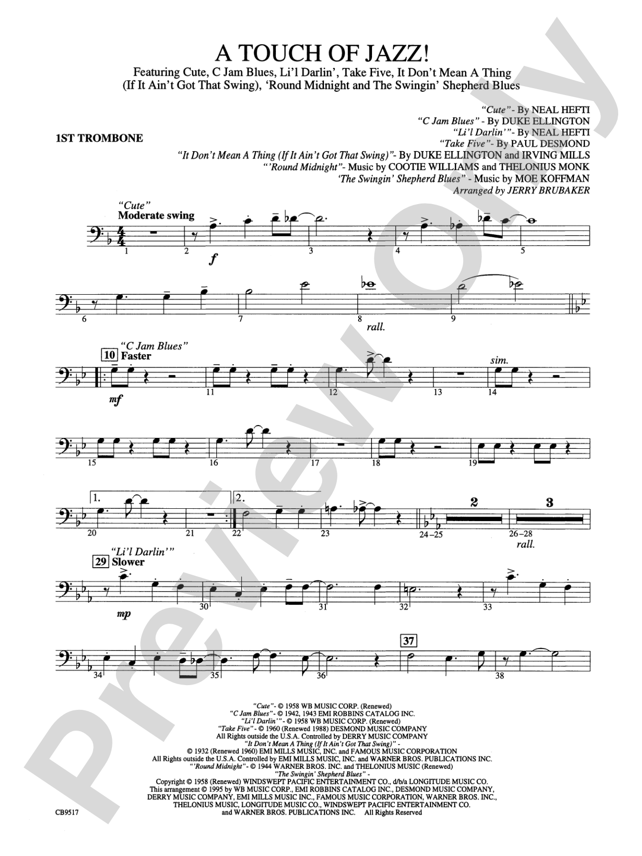 A Touch of Jazz!: 1st Trombone