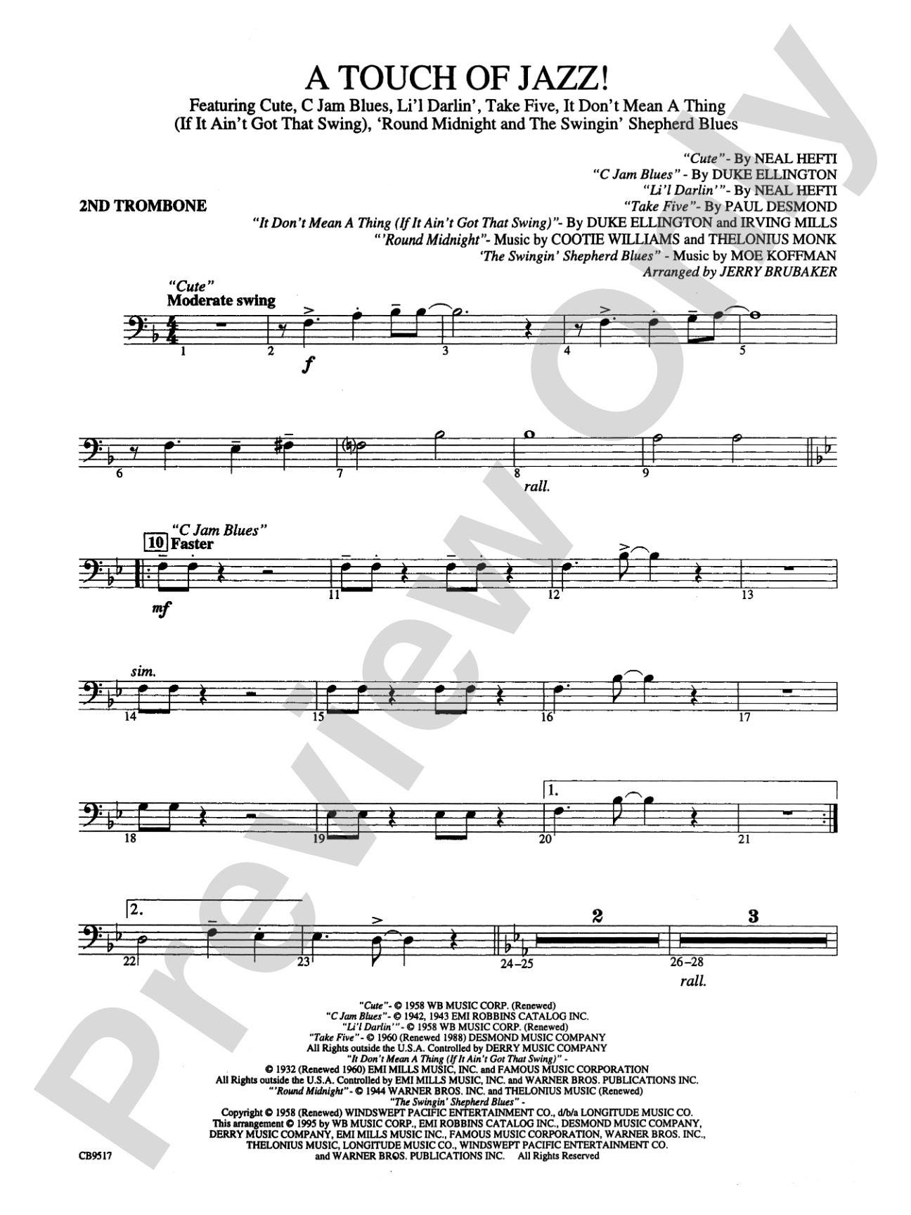 A Touch of Jazz!: 2nd Trombone