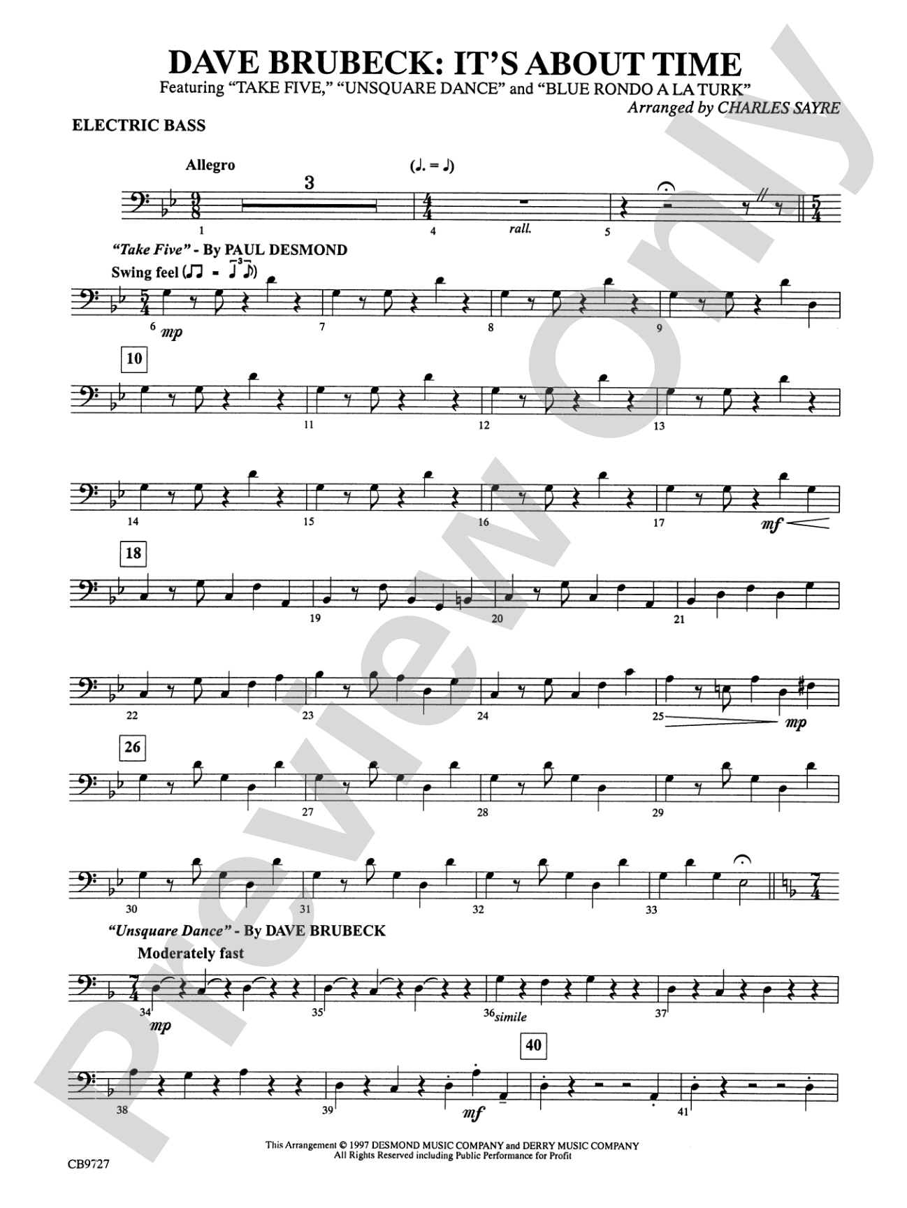 Dave Brubeck: It's About Time: String Bass