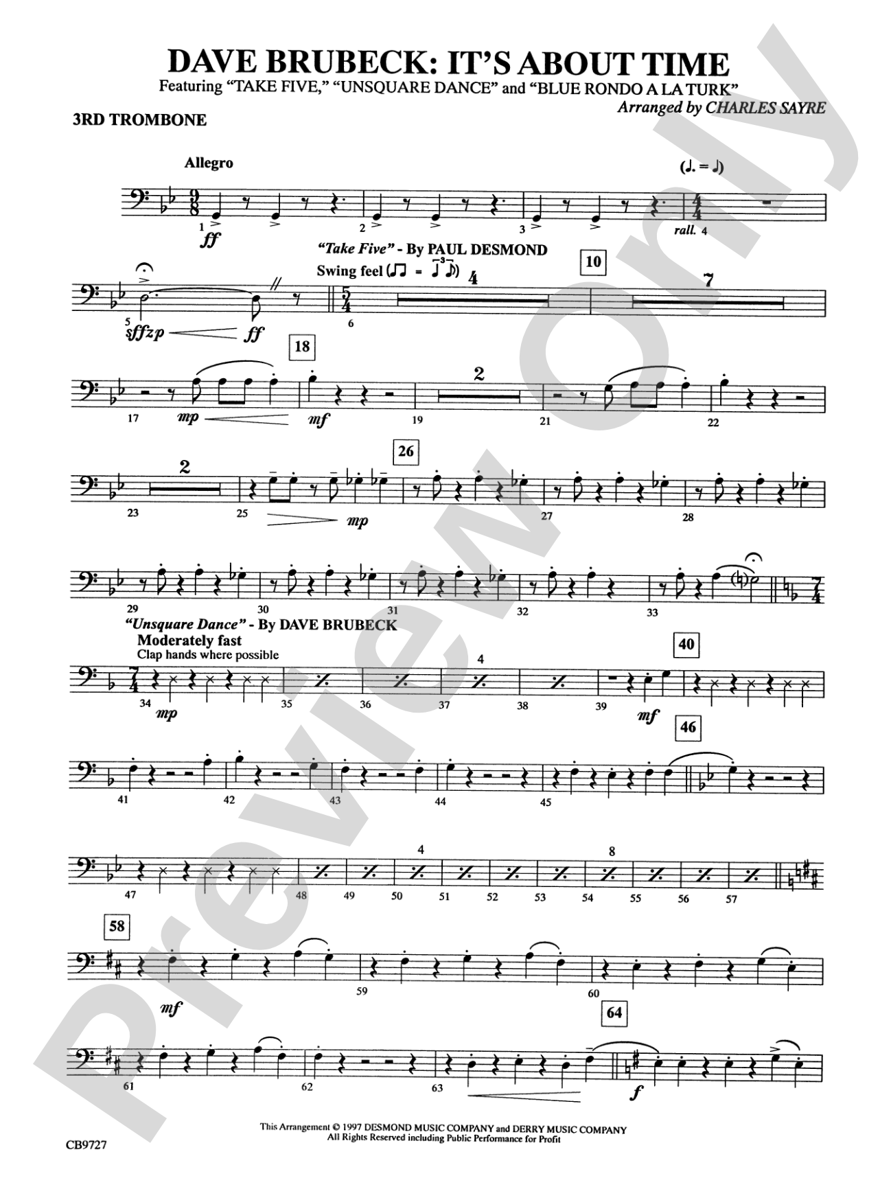 Dave Brubeck: It's About Time: 3rd Trombone