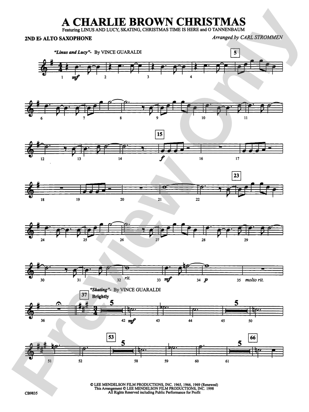 A Charlie Brown Christmas: 2nd E-flat Alto Saxophone