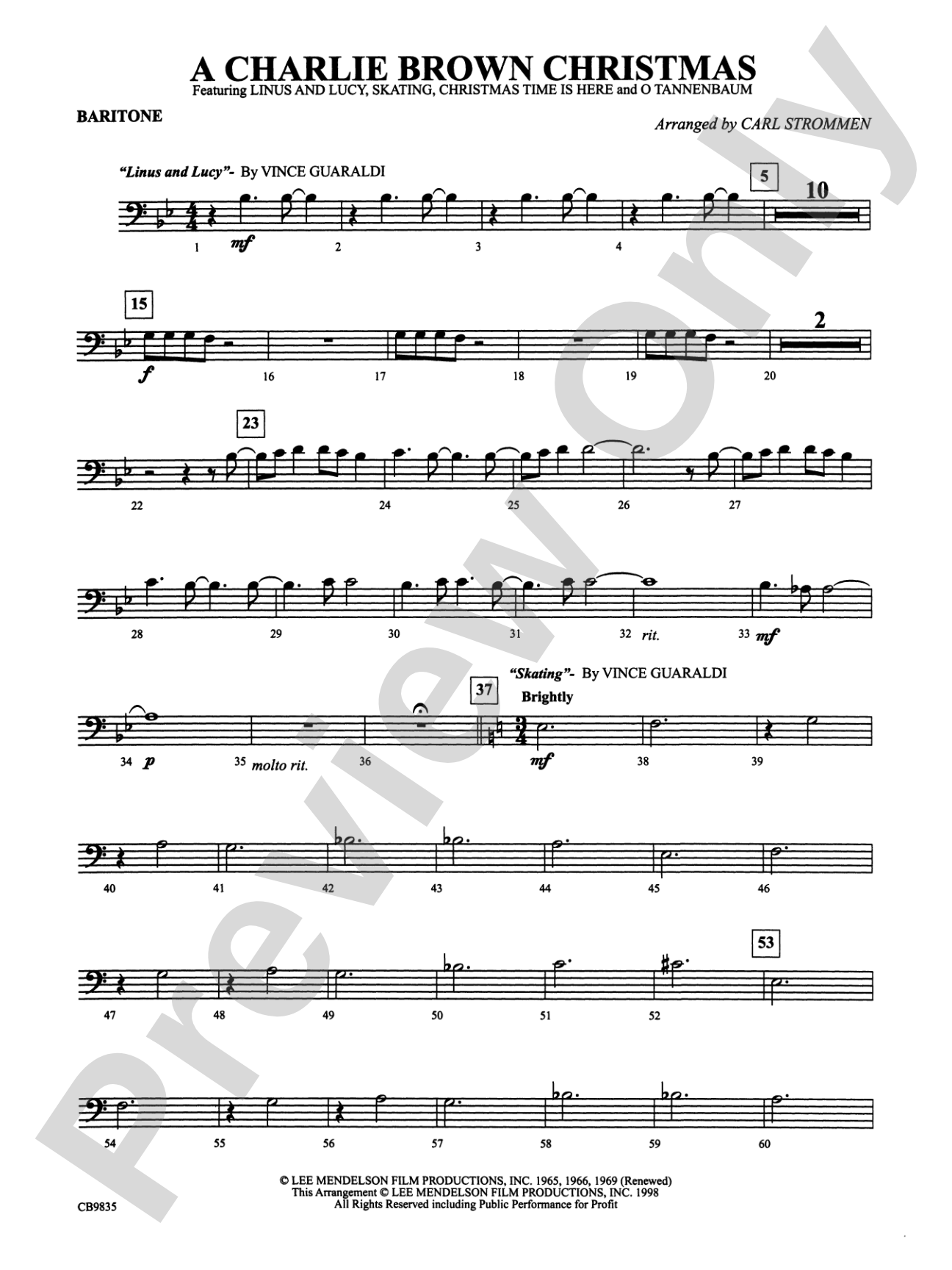 A Charlie Brown Christmas: Baritone B.C.