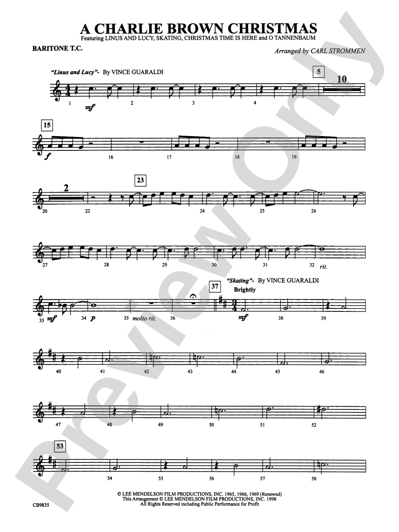 A Charlie Brown Christmas: Baritone T.C.