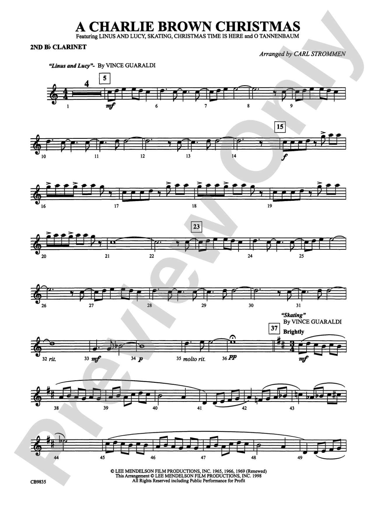 A Charlie Brown Christmas: 2nd B-flat Clarinet