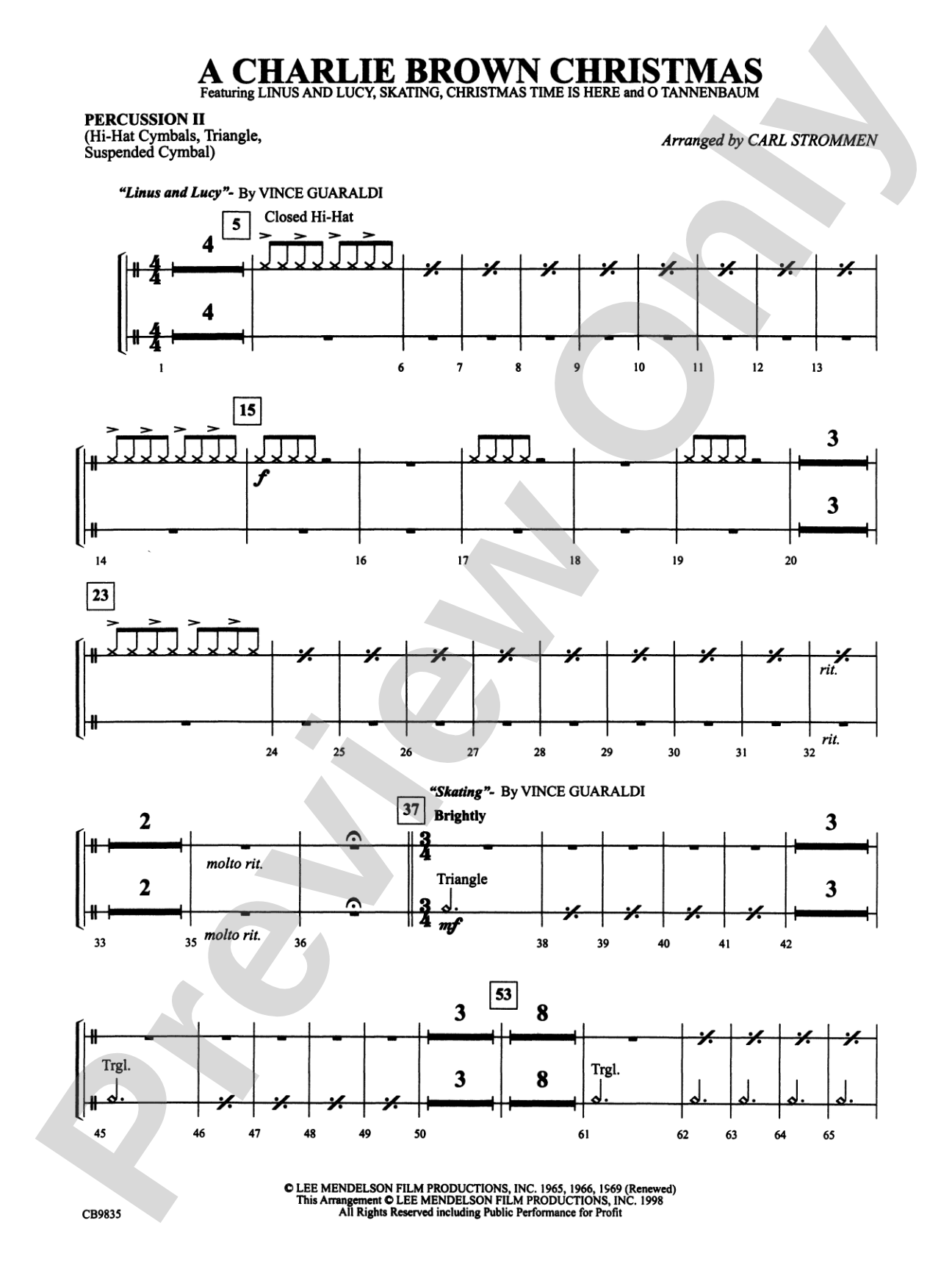 A Charlie Brown Christmas: 2nd Percussion