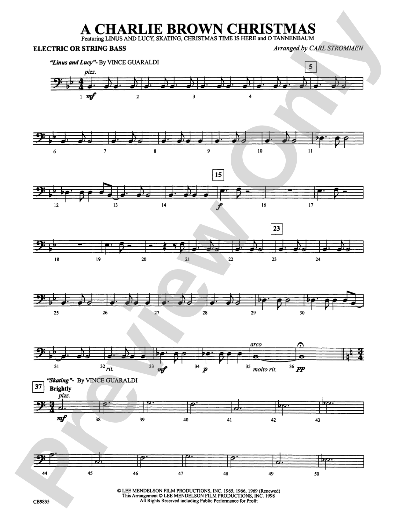 A Charlie Brown Christmas: String Bass