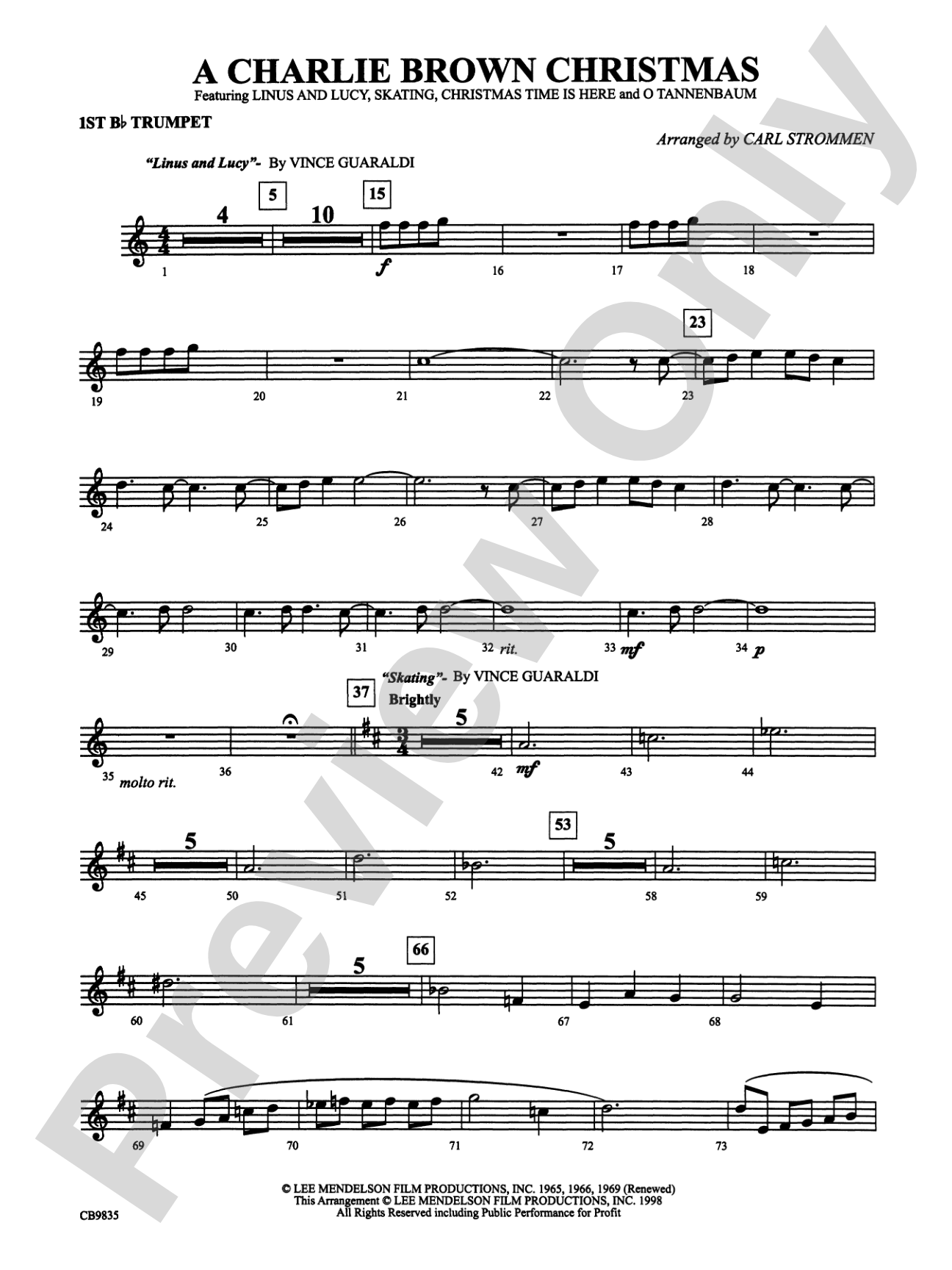 A Charlie Brown Christmas: 1st B-flat Trumpet