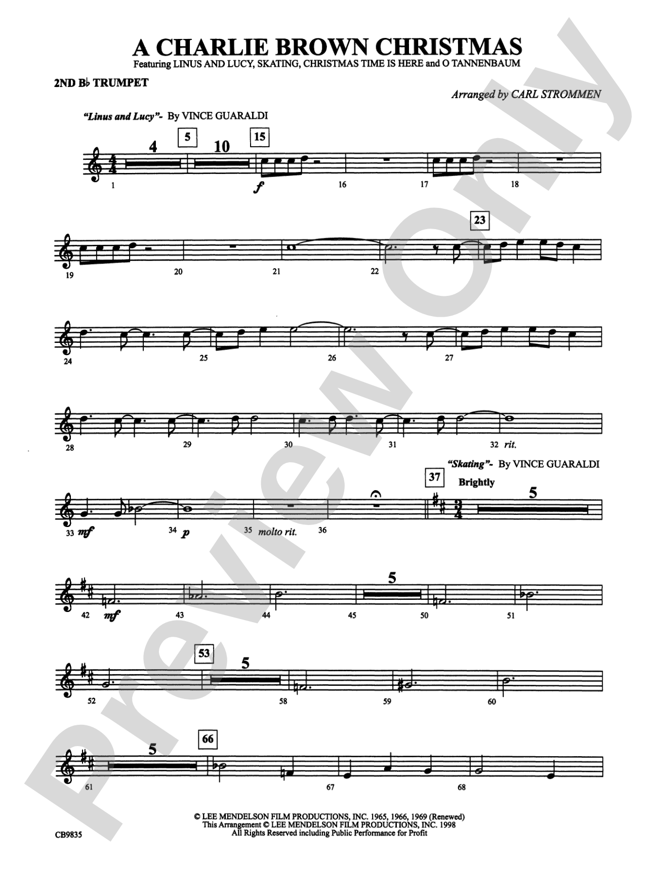 A Charlie Brown Christmas: 2nd B-flat Trumpet