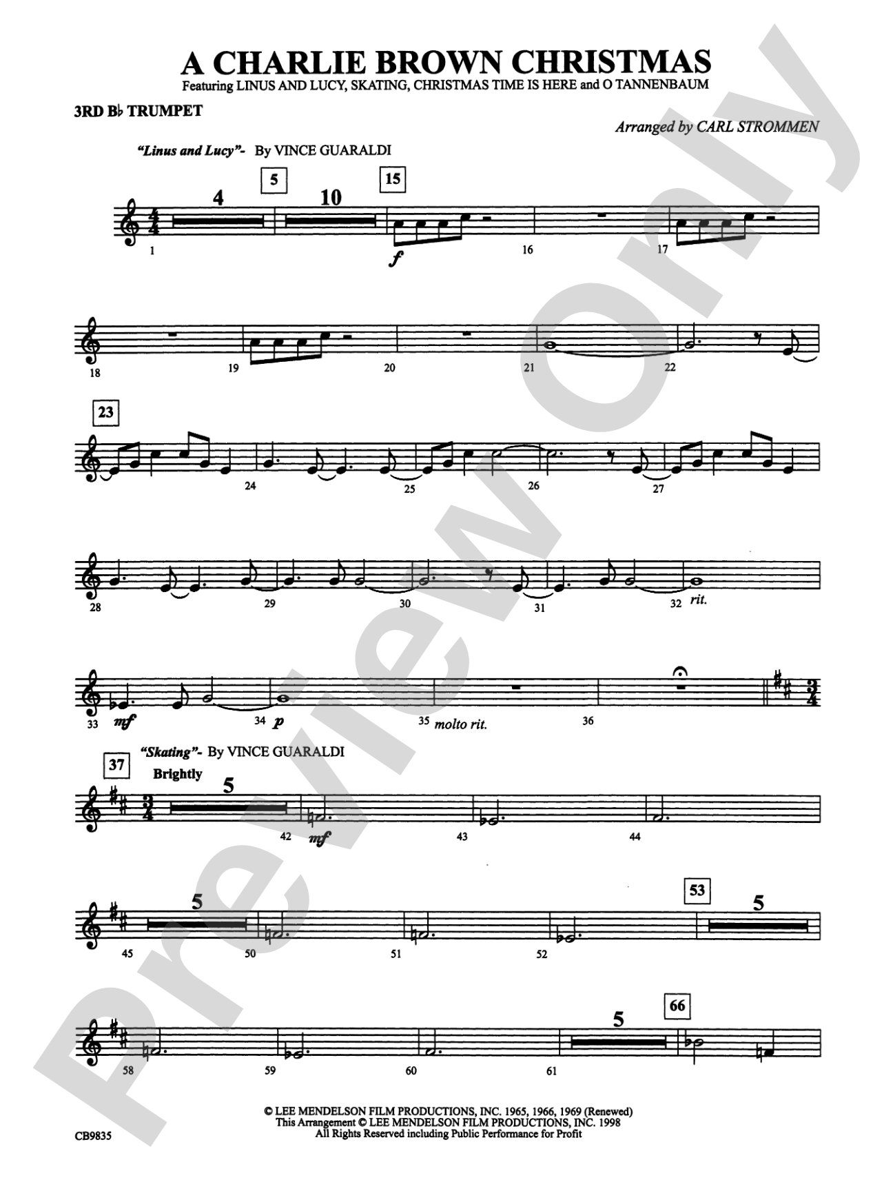 A Charlie Brown Christmas: 3rd B-flat Trumpet
