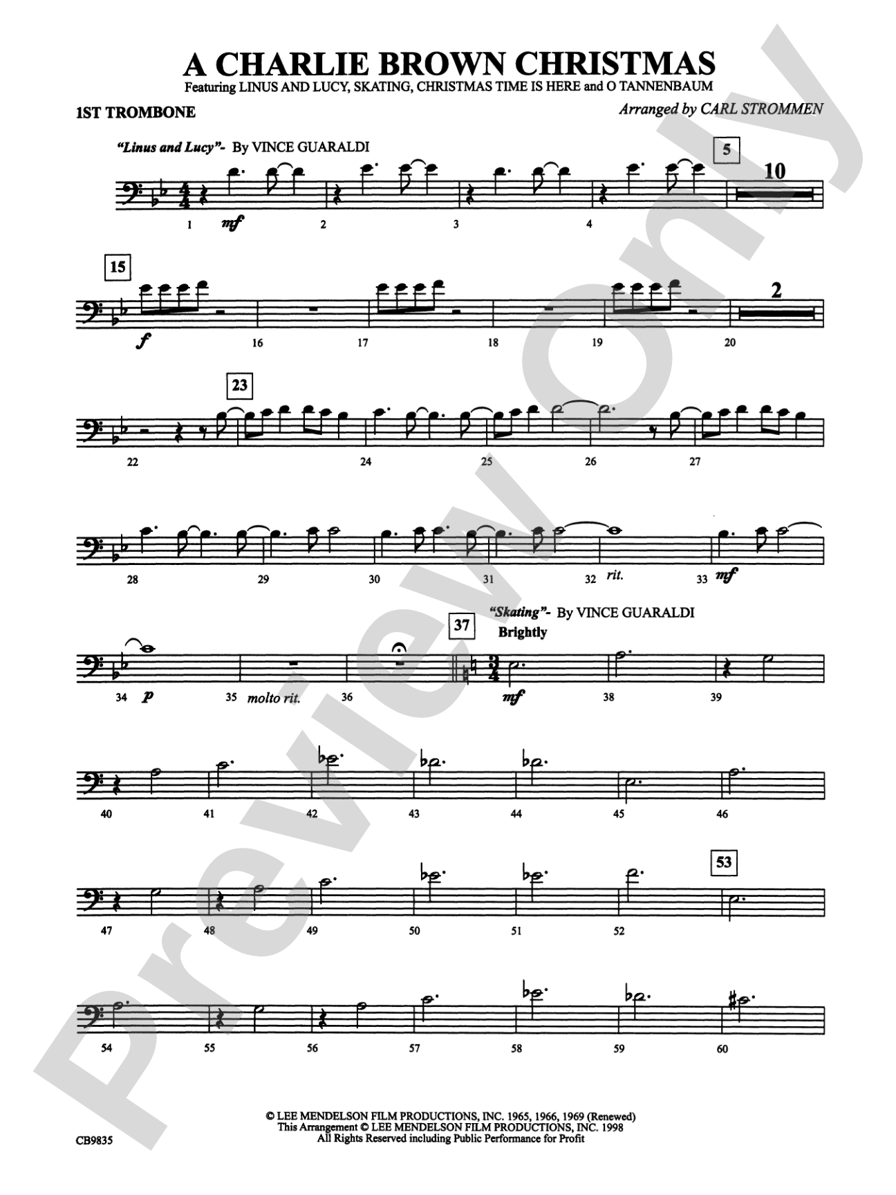 A Charlie Brown Christmas: 1st Trombone