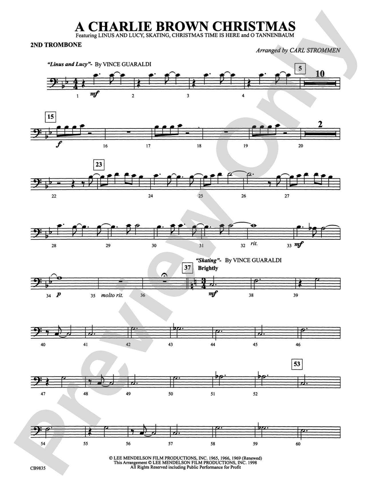 A Charlie Brown Christmas: 2nd Trombone