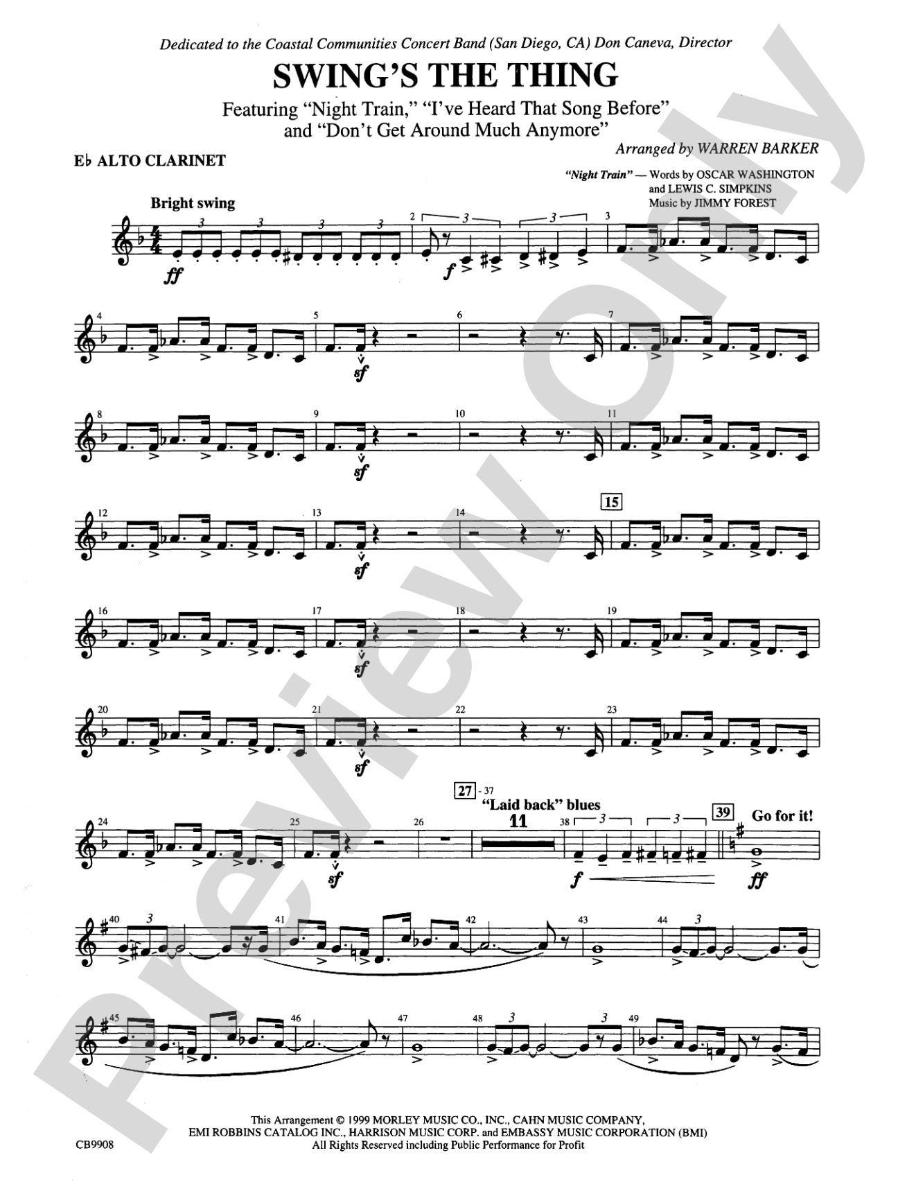 Swing's the Thing: E-flat Alto Clarinet