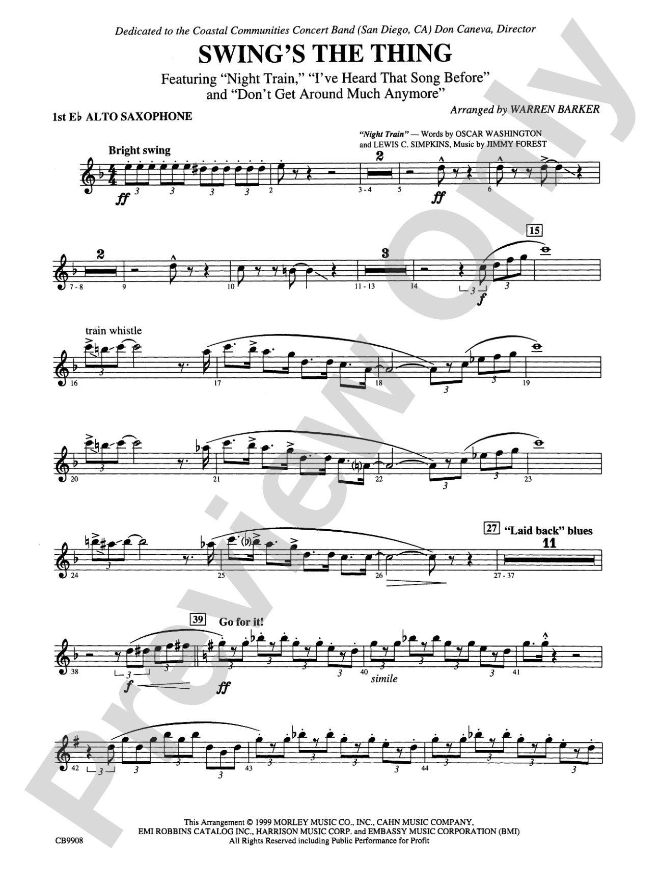 Swing's the Thing: E-flat Alto Saxophone