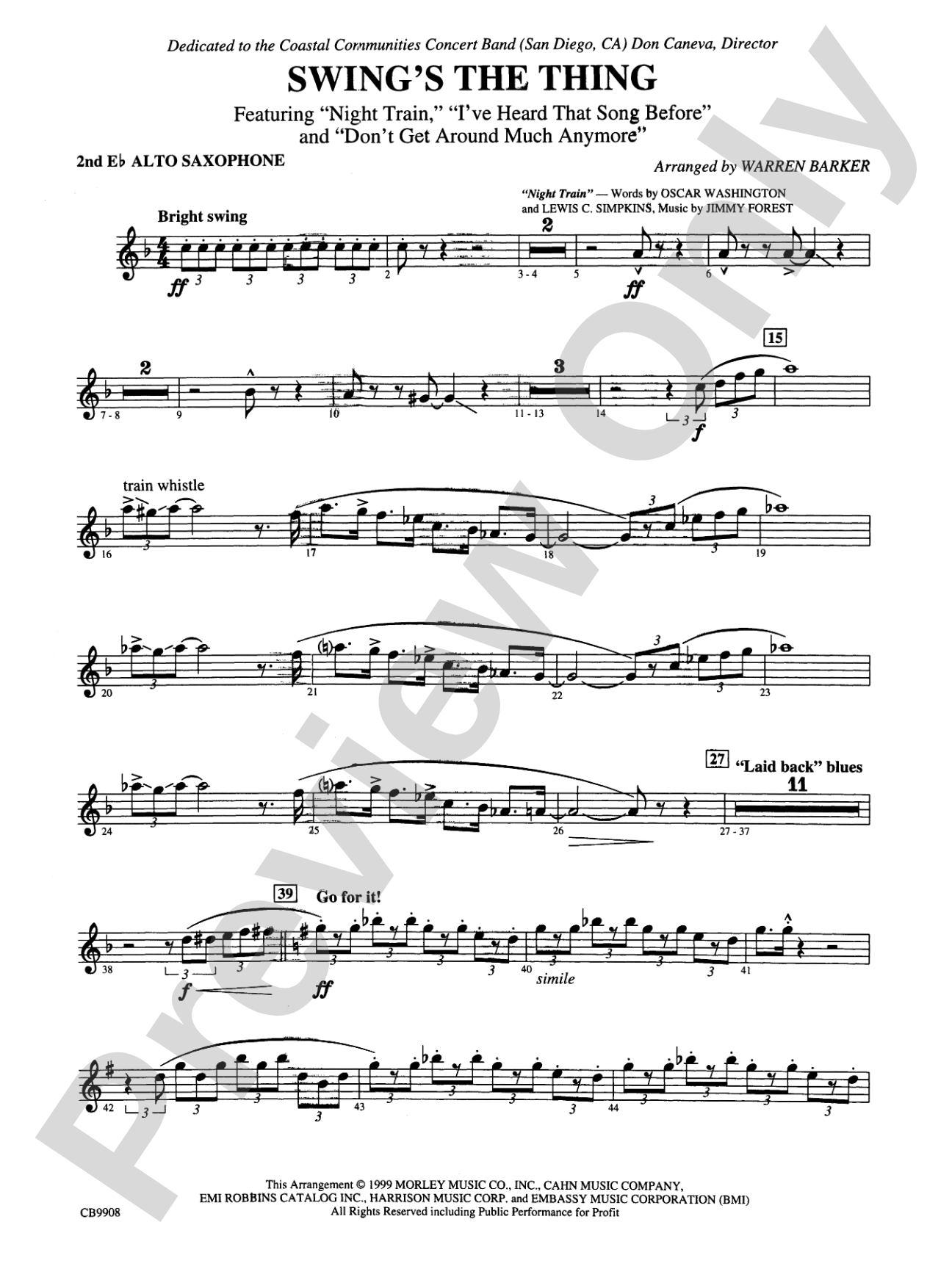 Swing's the Thing: 2nd E-flat Alto Saxophone