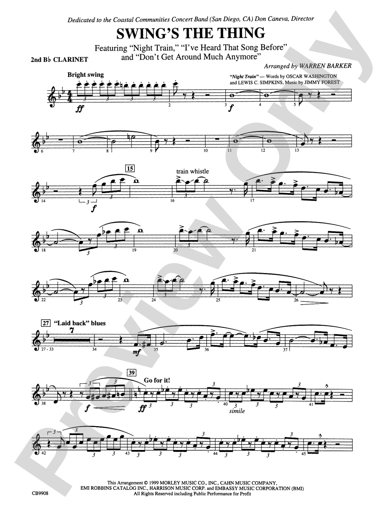 Swing's the Thing: 2nd B-flat Clarinet