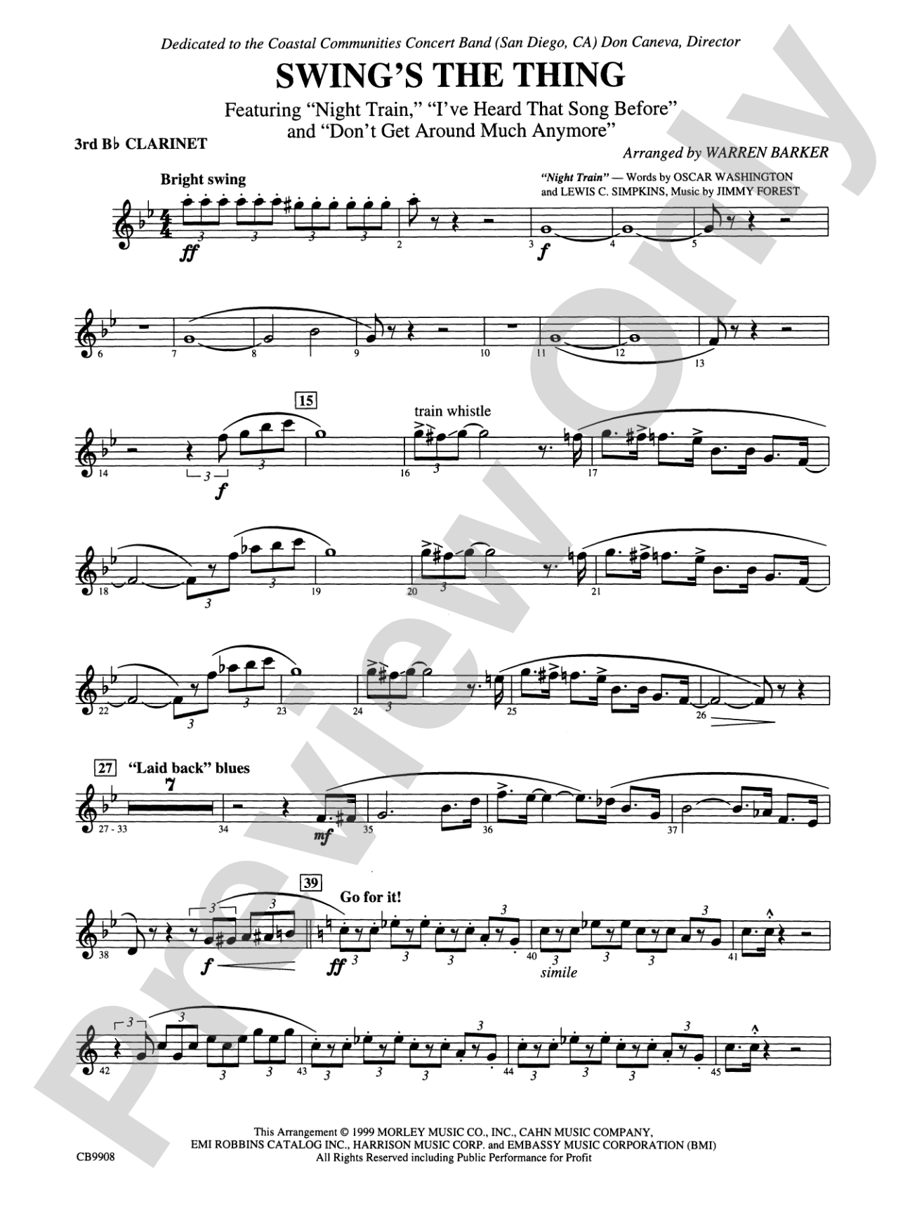 Swing's the Thing: 3rd B-flat Clarinet