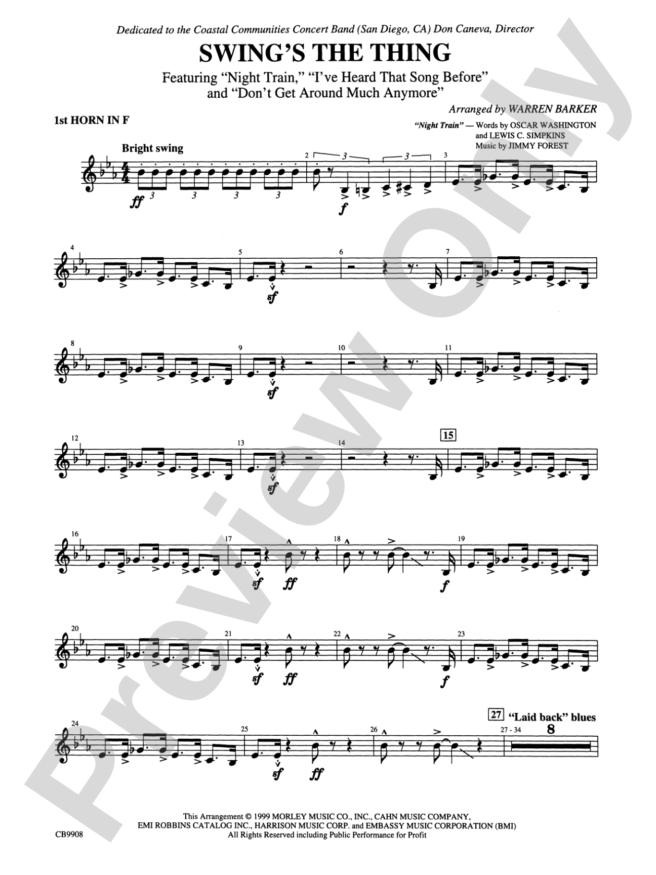 Swing's the Thing: 1st F Horn
