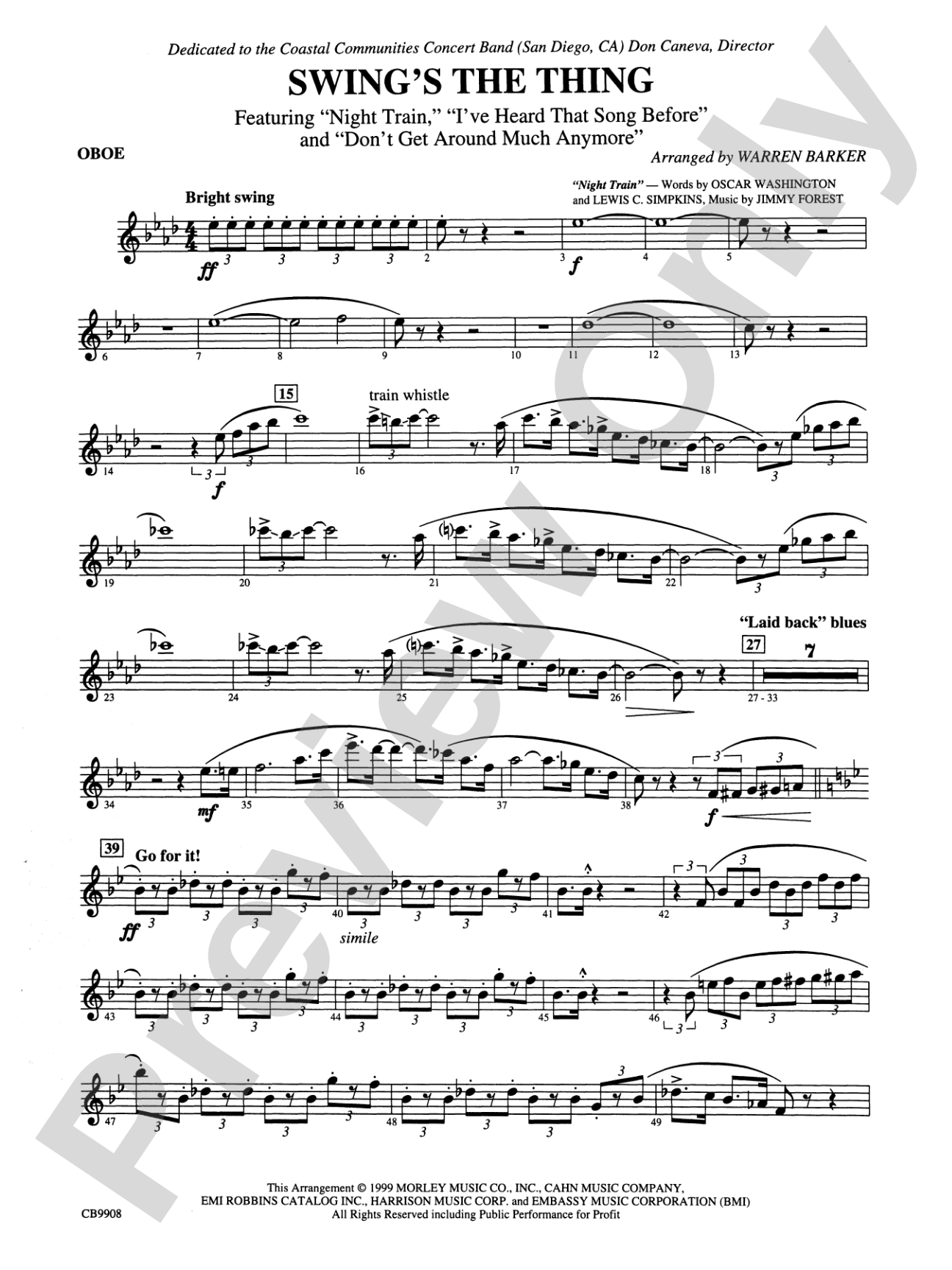Swing's the Thing: Oboe