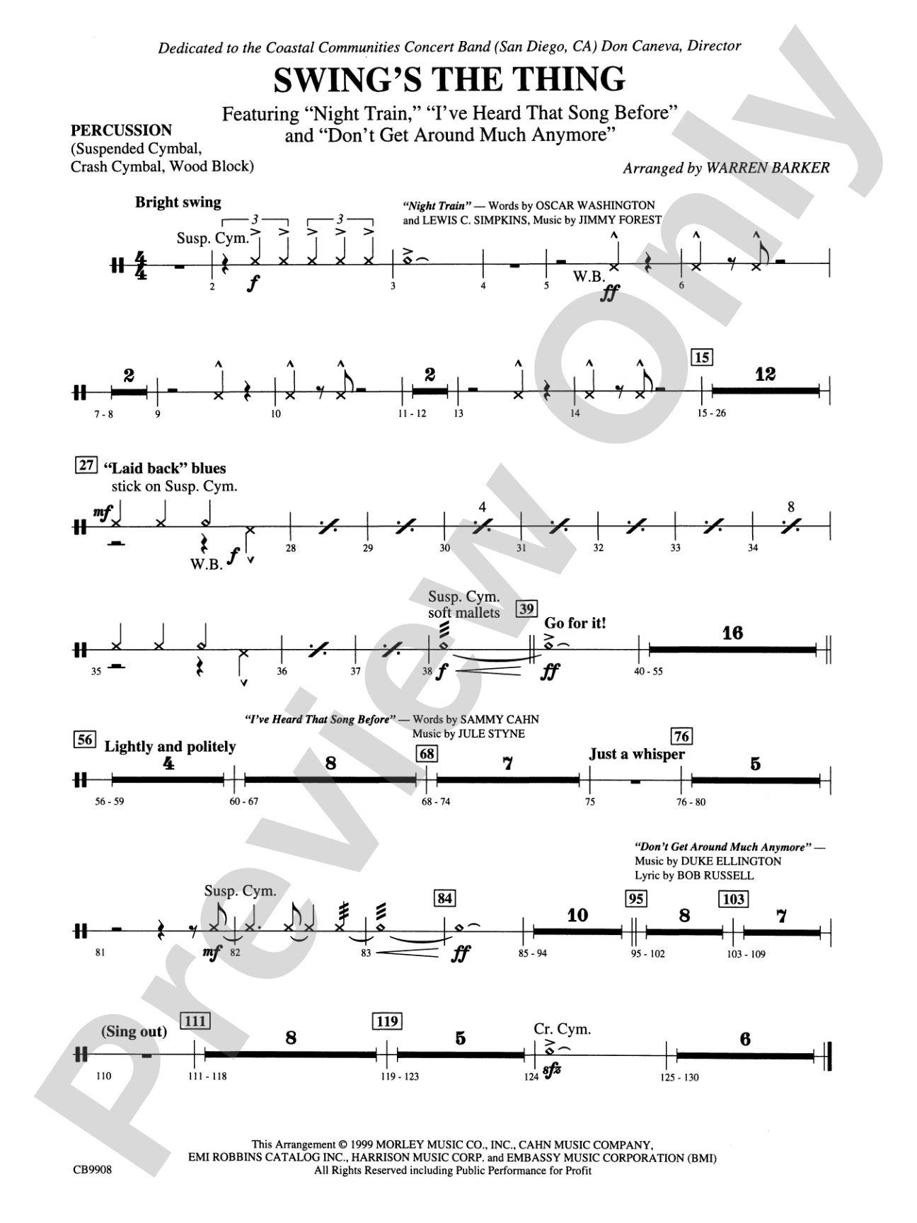 Swing's the Thing: 1st Percussion