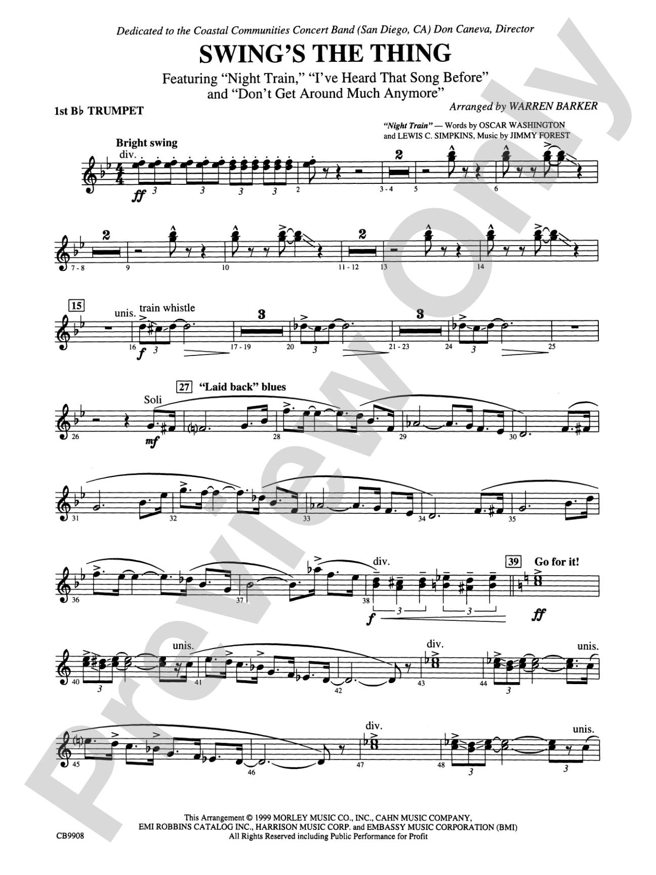 Swing's the Thing: 1st B-flat Trumpet