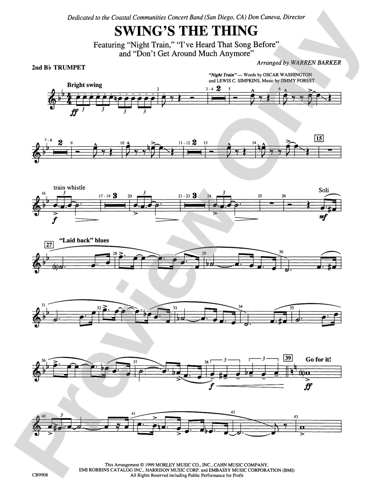 Swing's the Thing: 2nd B-flat Trumpet