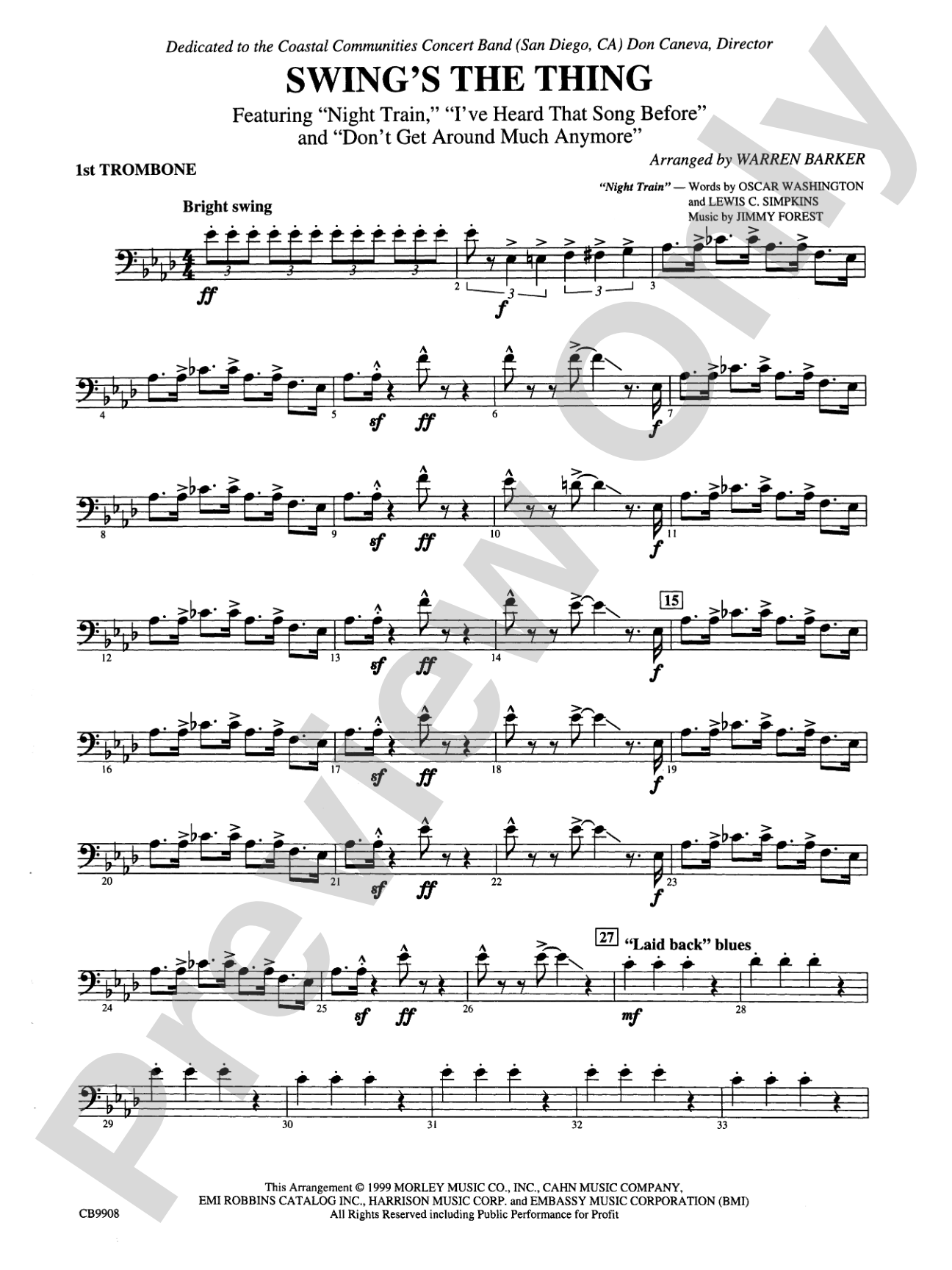 Swing's the Thing: 1st Trombone