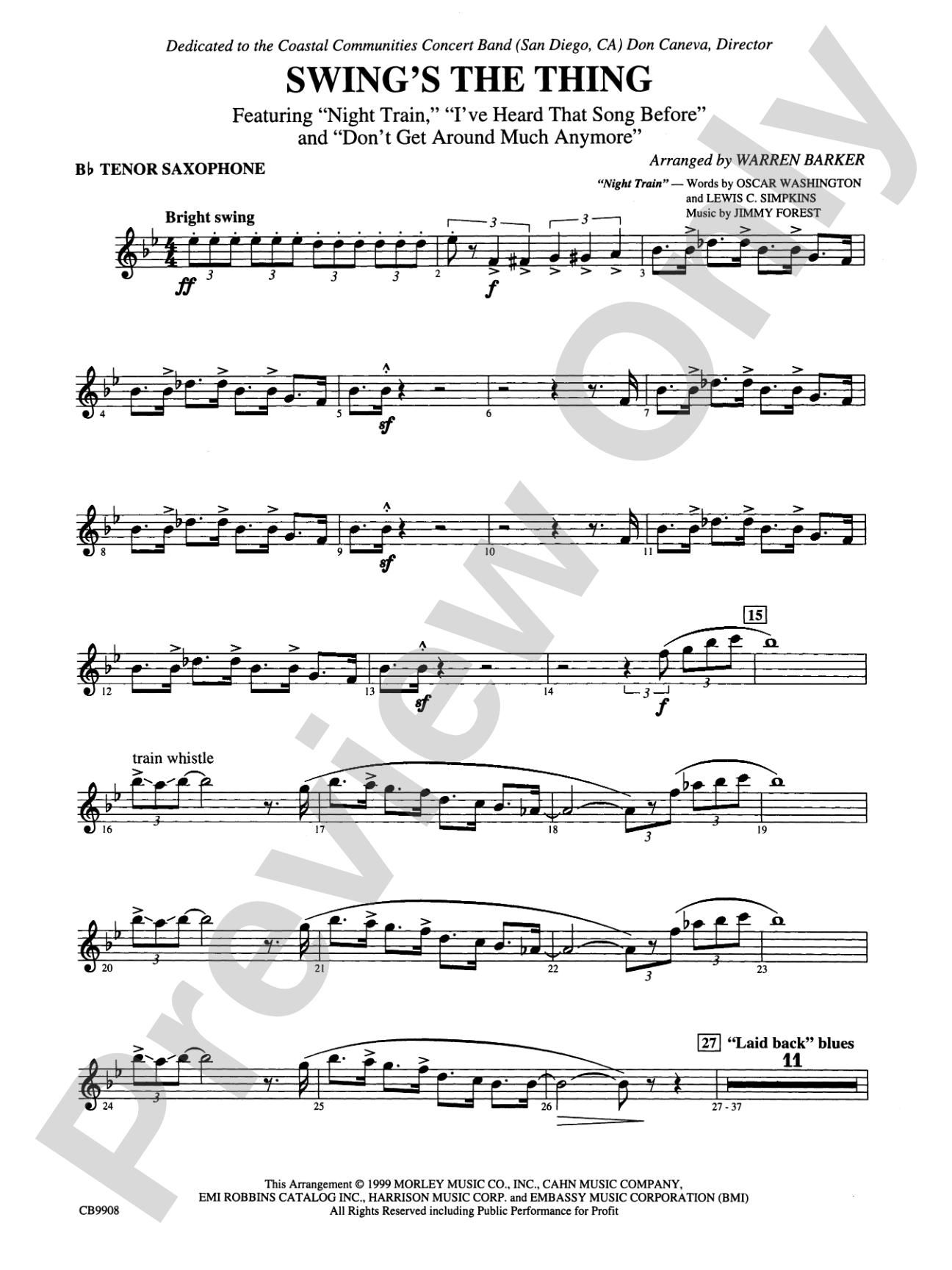Swing's the Thing: B-flat Tenor Saxophone