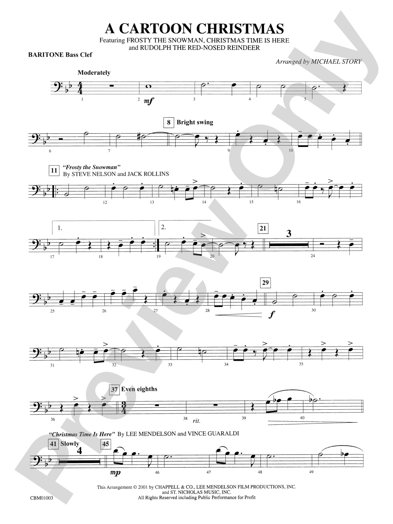 A Cartoon Christmas: Baritone B.C.