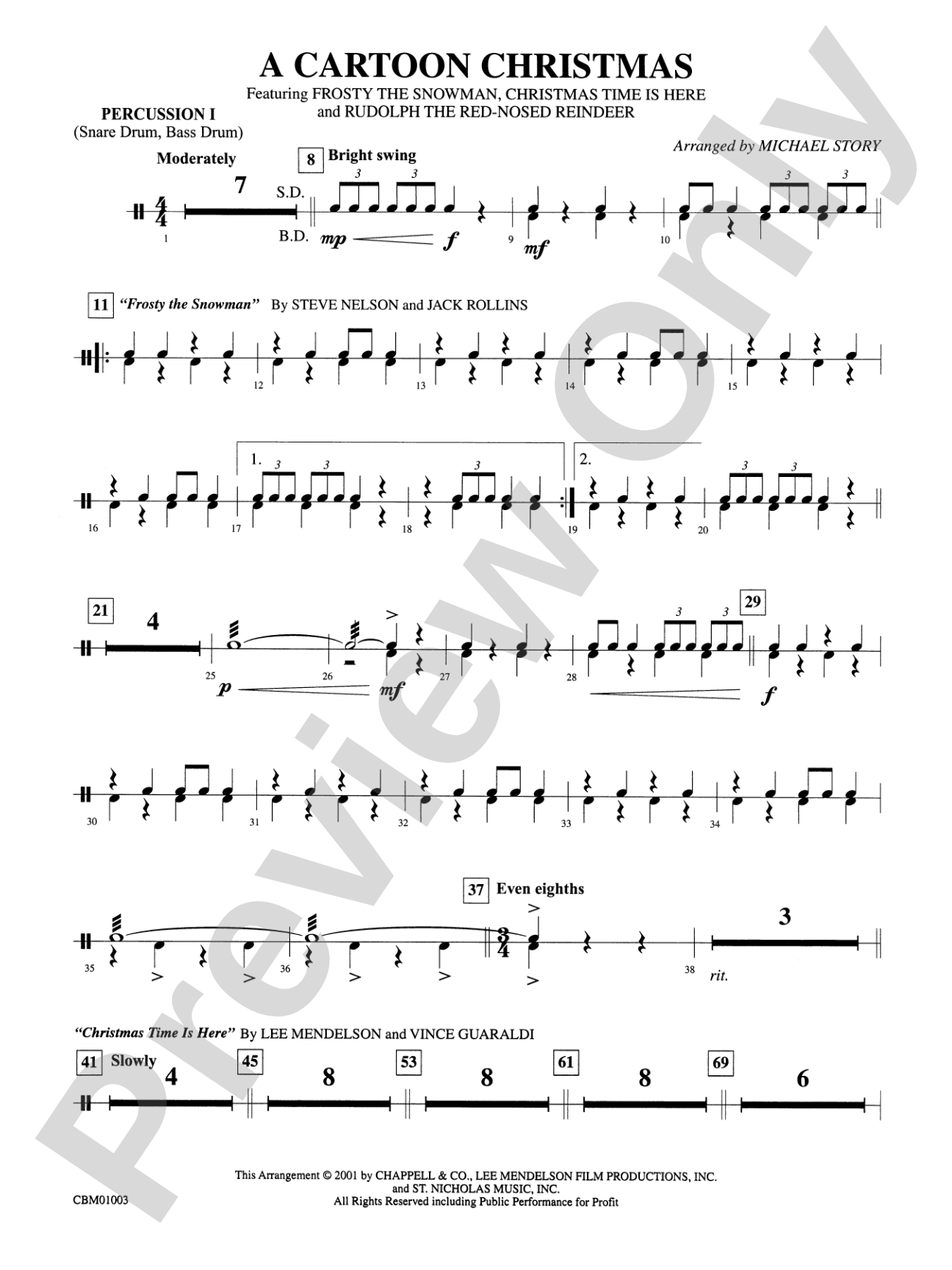 A Cartoon Christmas: 1st Percussion