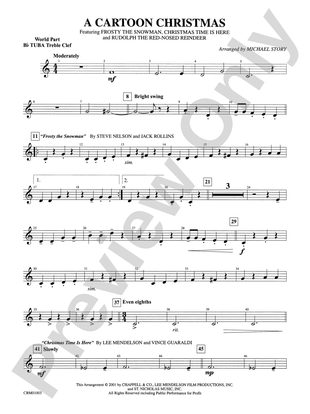 A Cartoon Christmas: WP B-flat Tuba T.C.