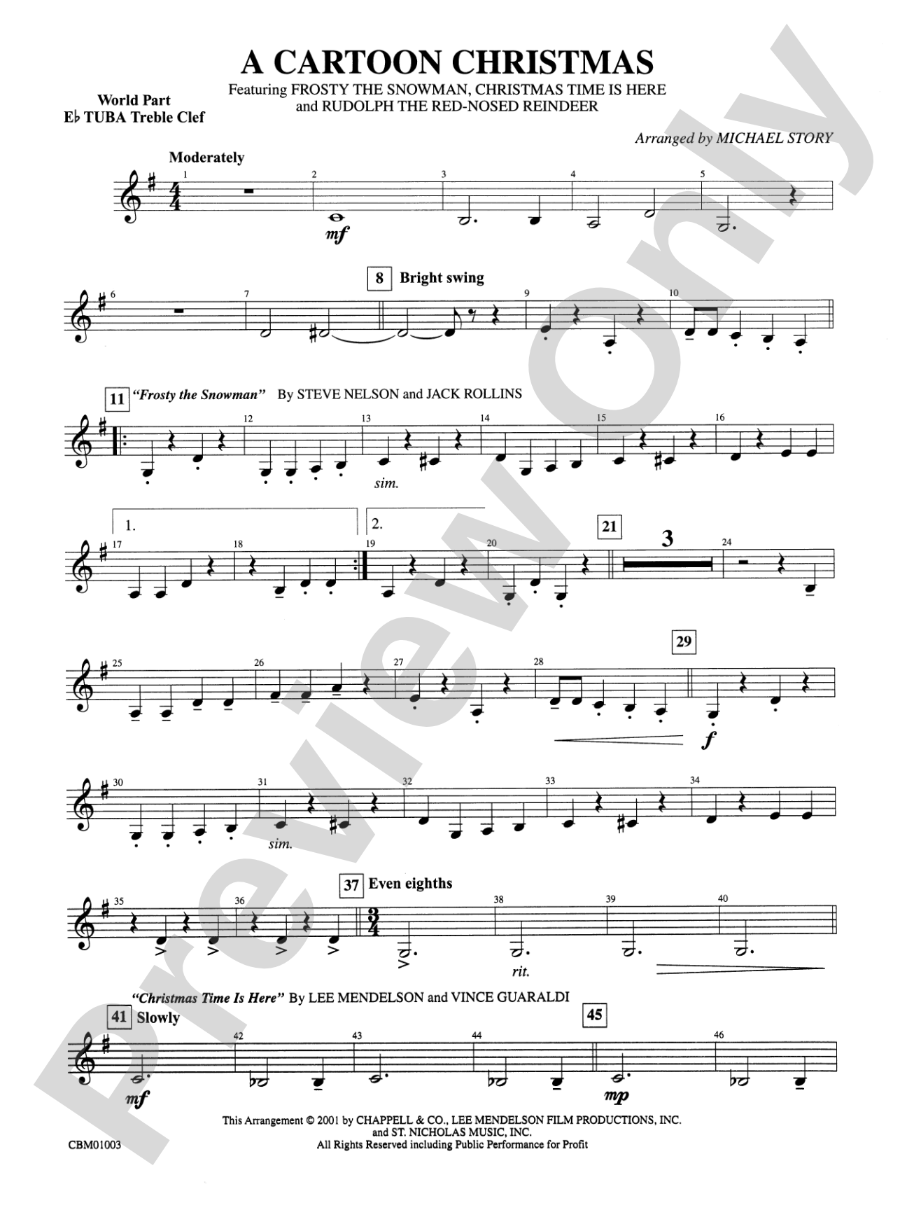 A Cartoon Christmas: WP E-flat Tuba T.C.