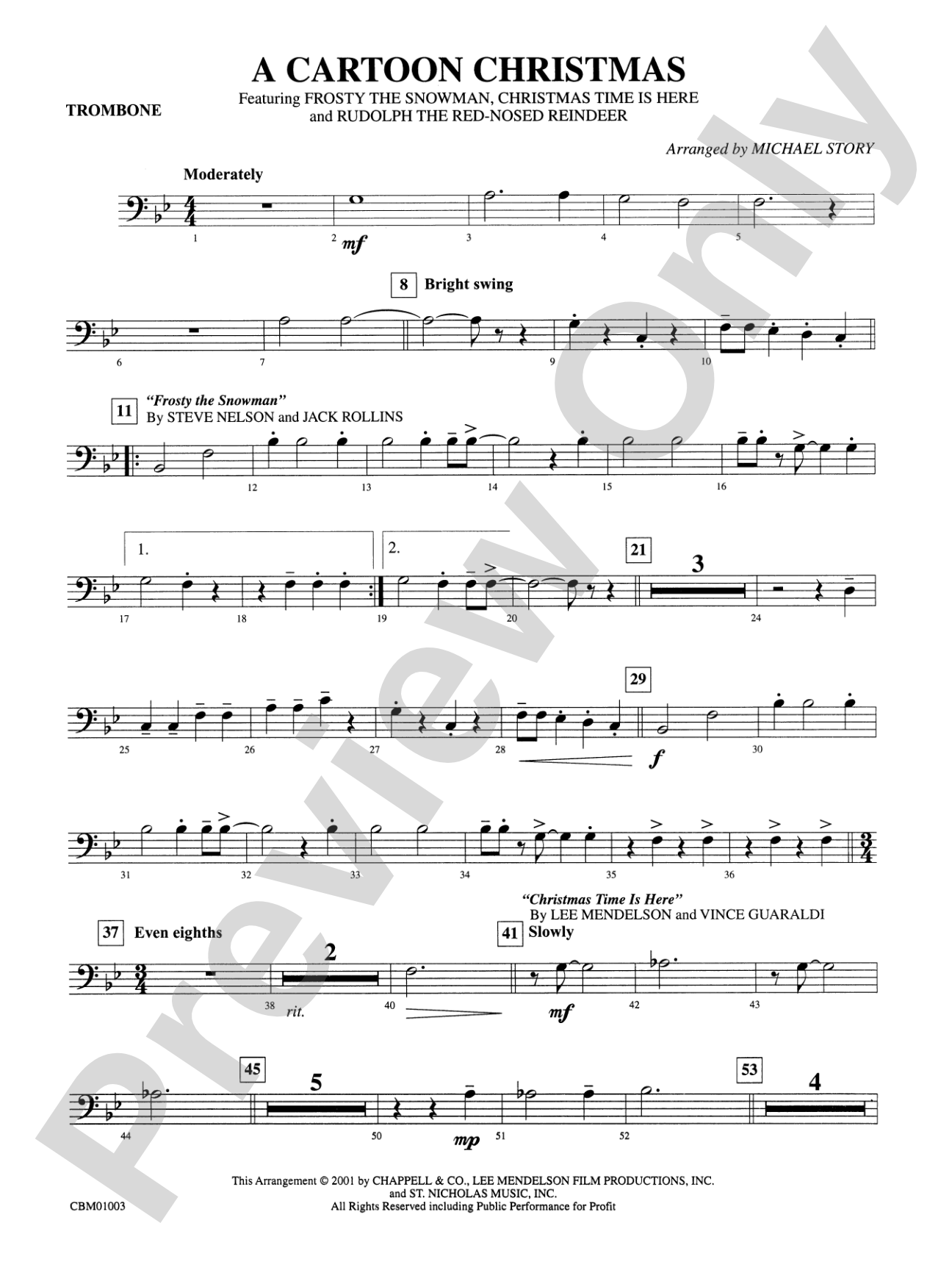 A Cartoon Christmas: 1st Trombone