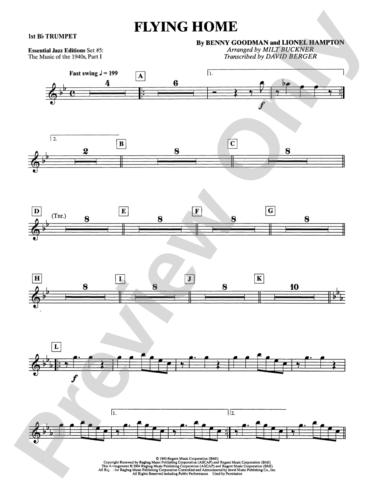 Flying Home: 1st B-flat Trumpet