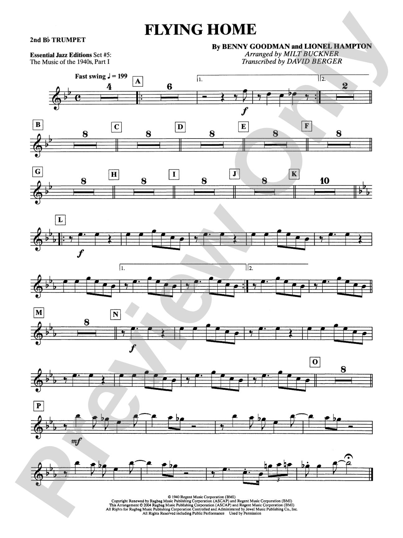 Flying Home: 2nd B-flat Trumpet