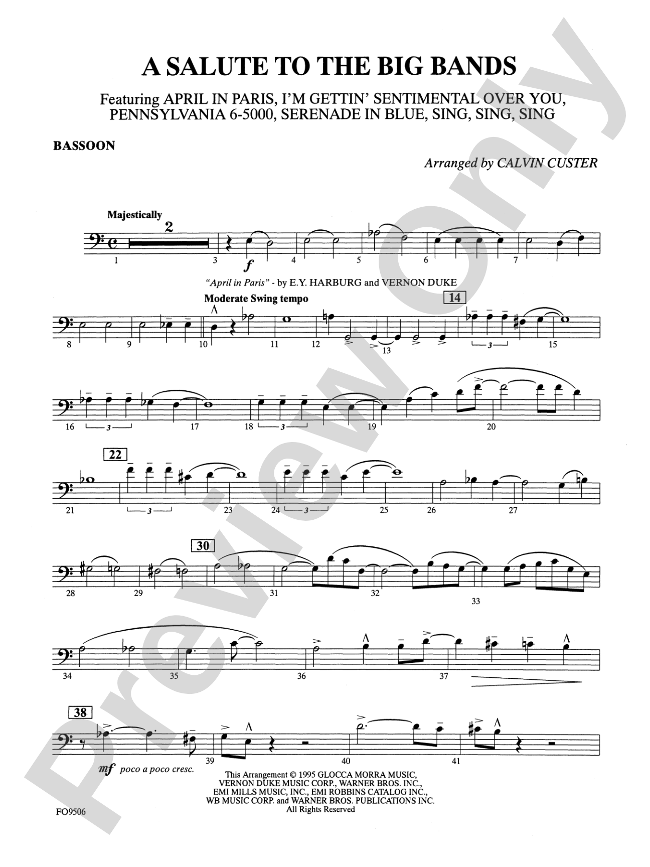 A Salute to the Big Bands: Bassoon